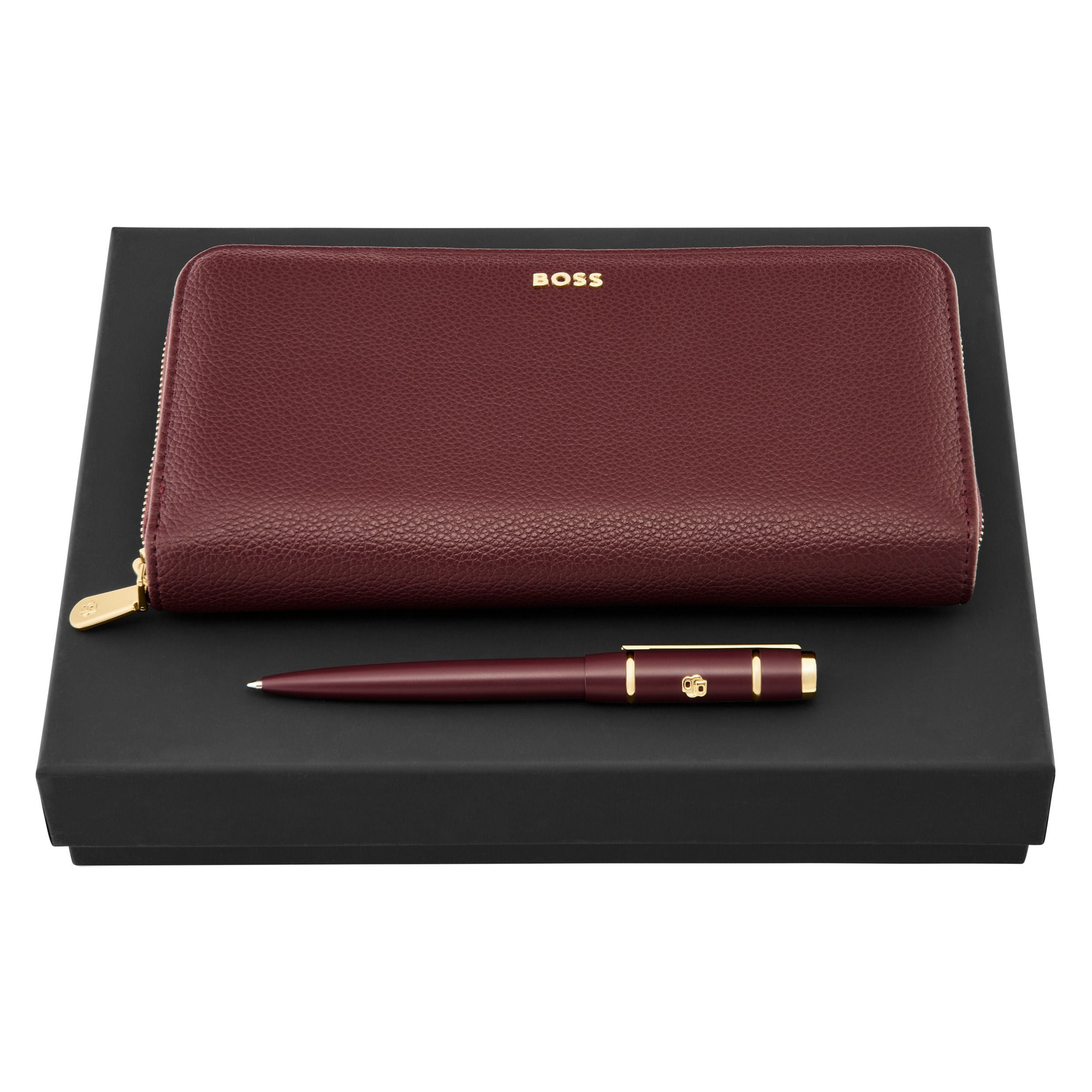 Set Hugo Boss Black (Ballpoint Pen & Travel Purse)