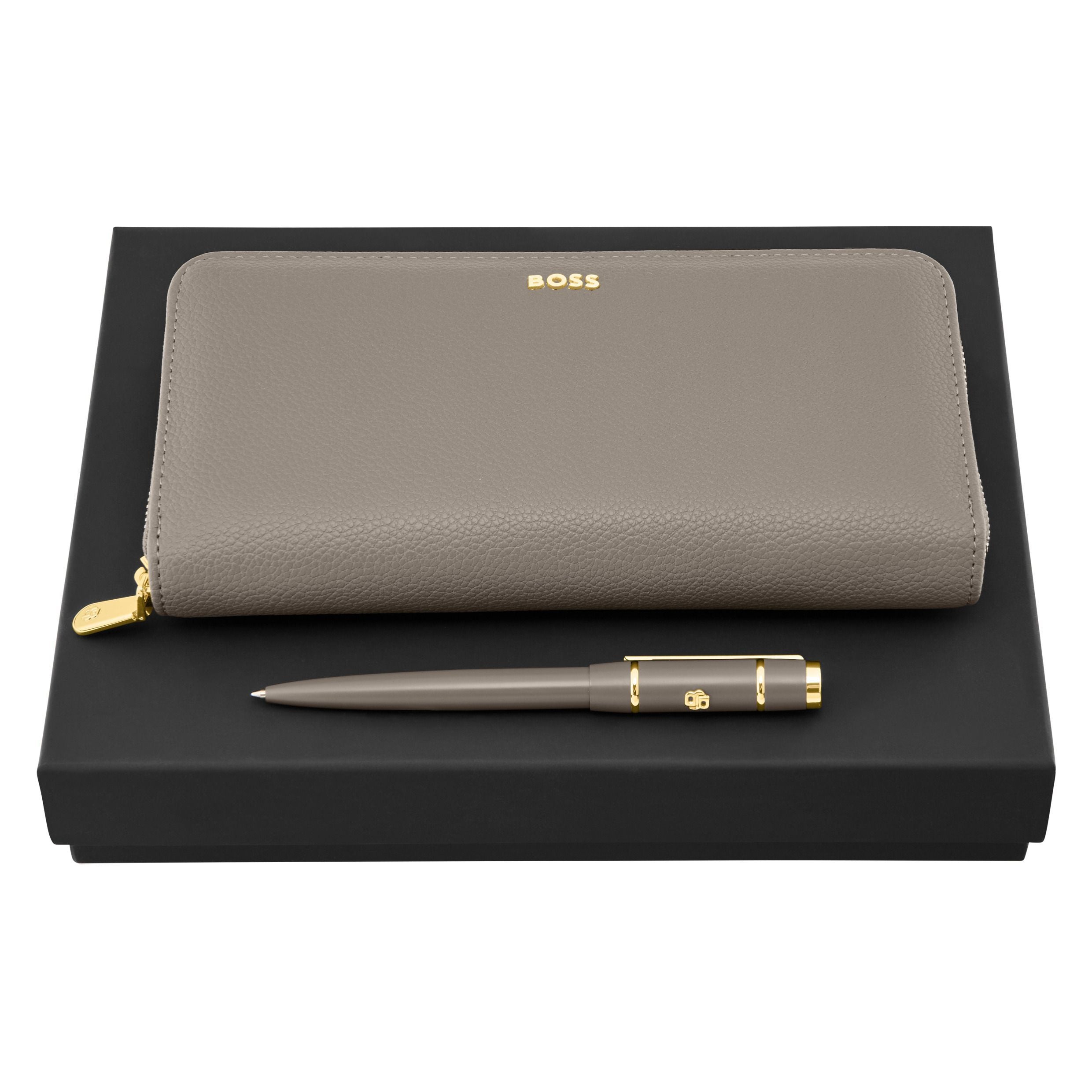 Set Hugo Boss Black (Ballpoint Pen & Travel Purse)