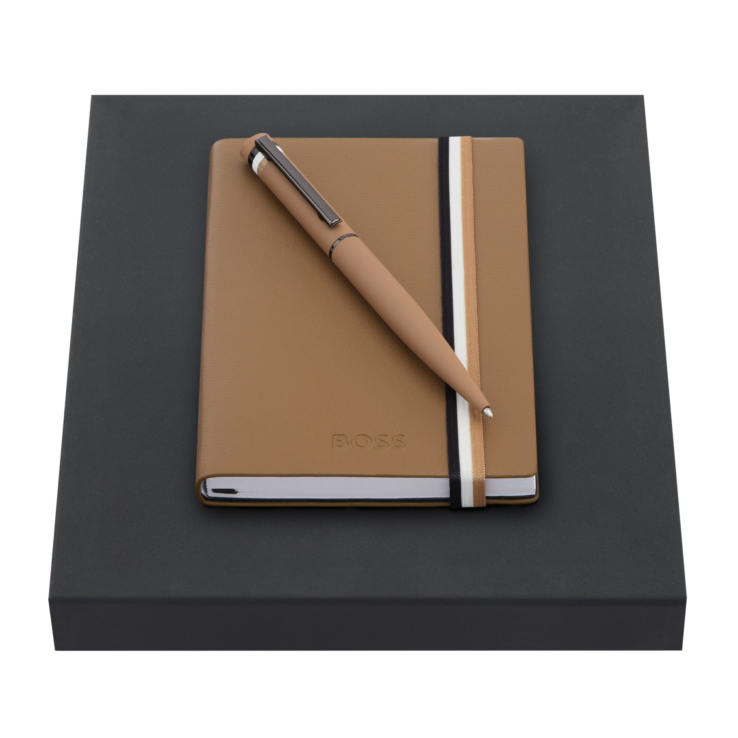 Set Hugo Boss Camel (Ballpoint Pen & Note Pad A6)