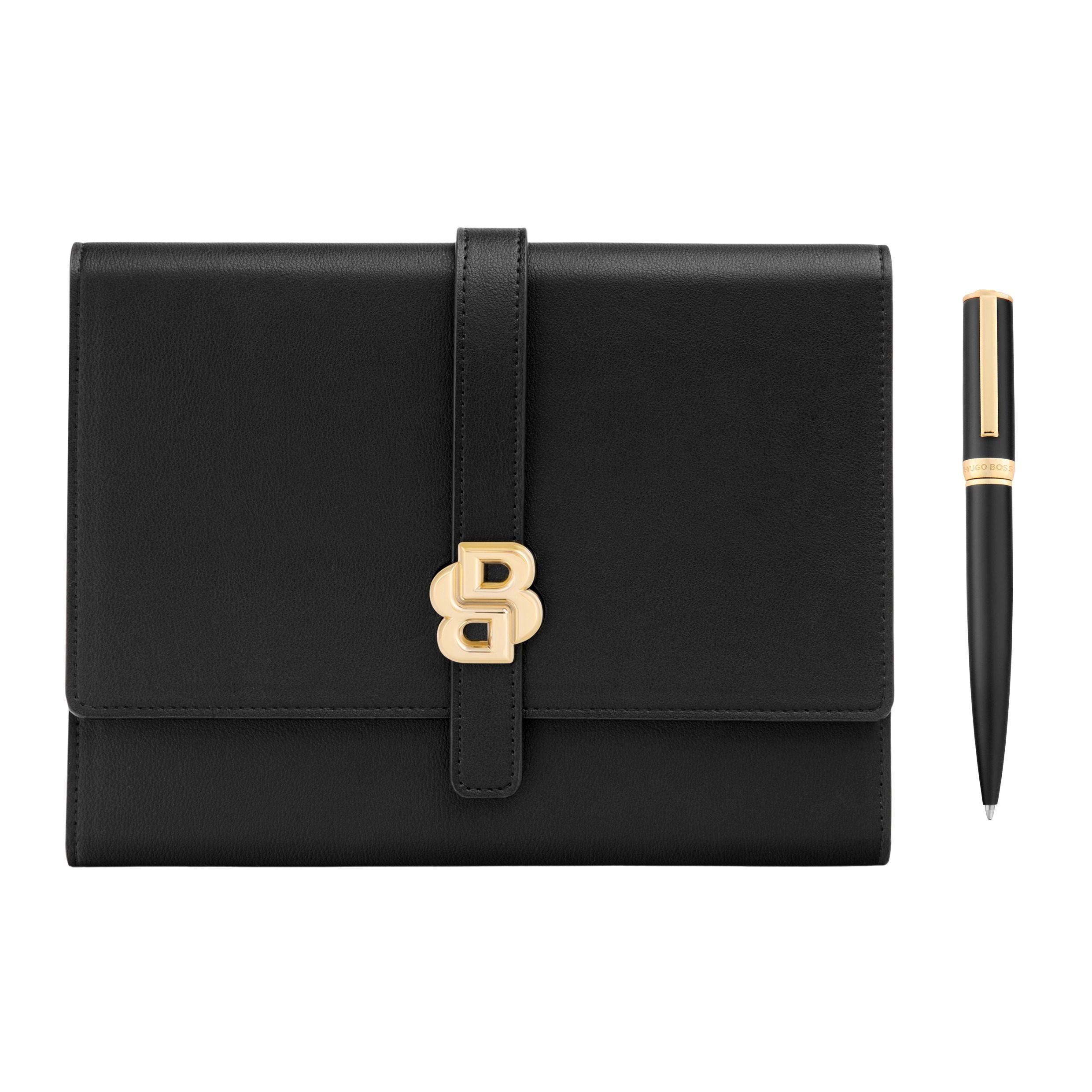 Set Hugo Boss Black & Gold (Ballpoint Pen & Folder A5)