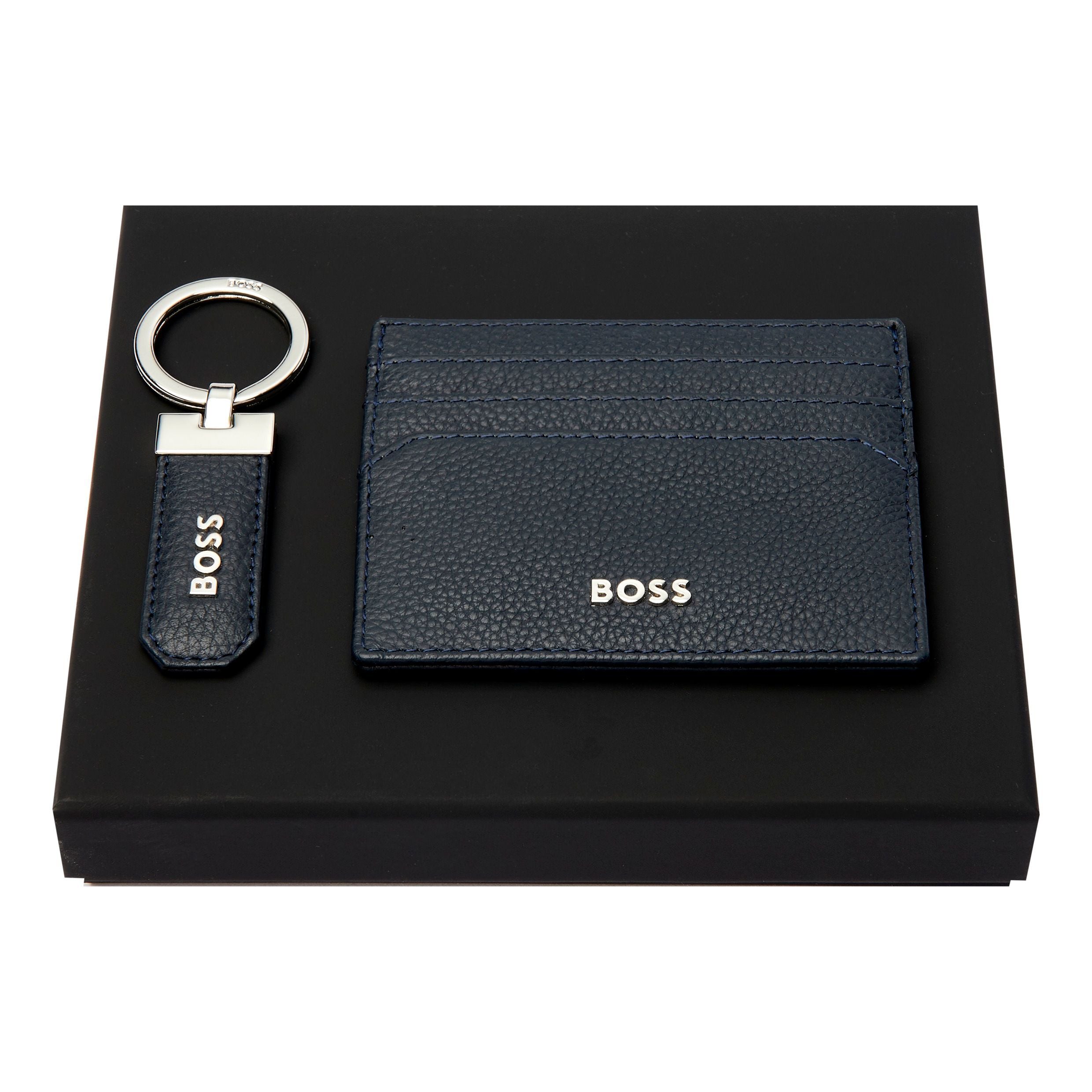 Set Classic Grained Navy (Key Ring & Card Holder)