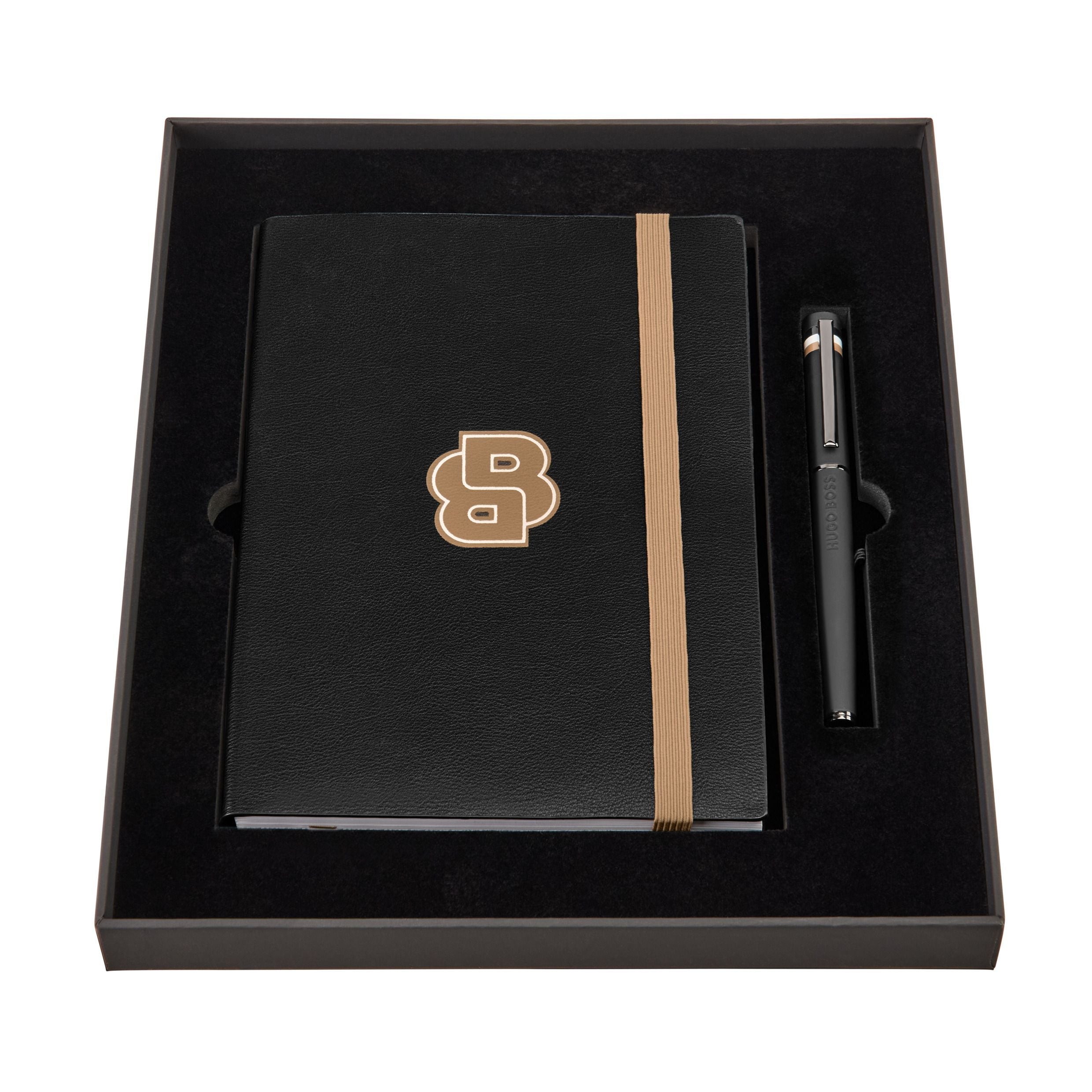 Set Hugo Boss Black (Rollerball Pen & Note Pad A5)