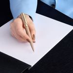 Ballpoint Pen Arche Double B Black & Gold
