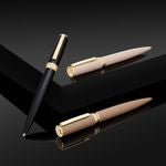 Ballpoint Pen Arche Double B Black & Gold