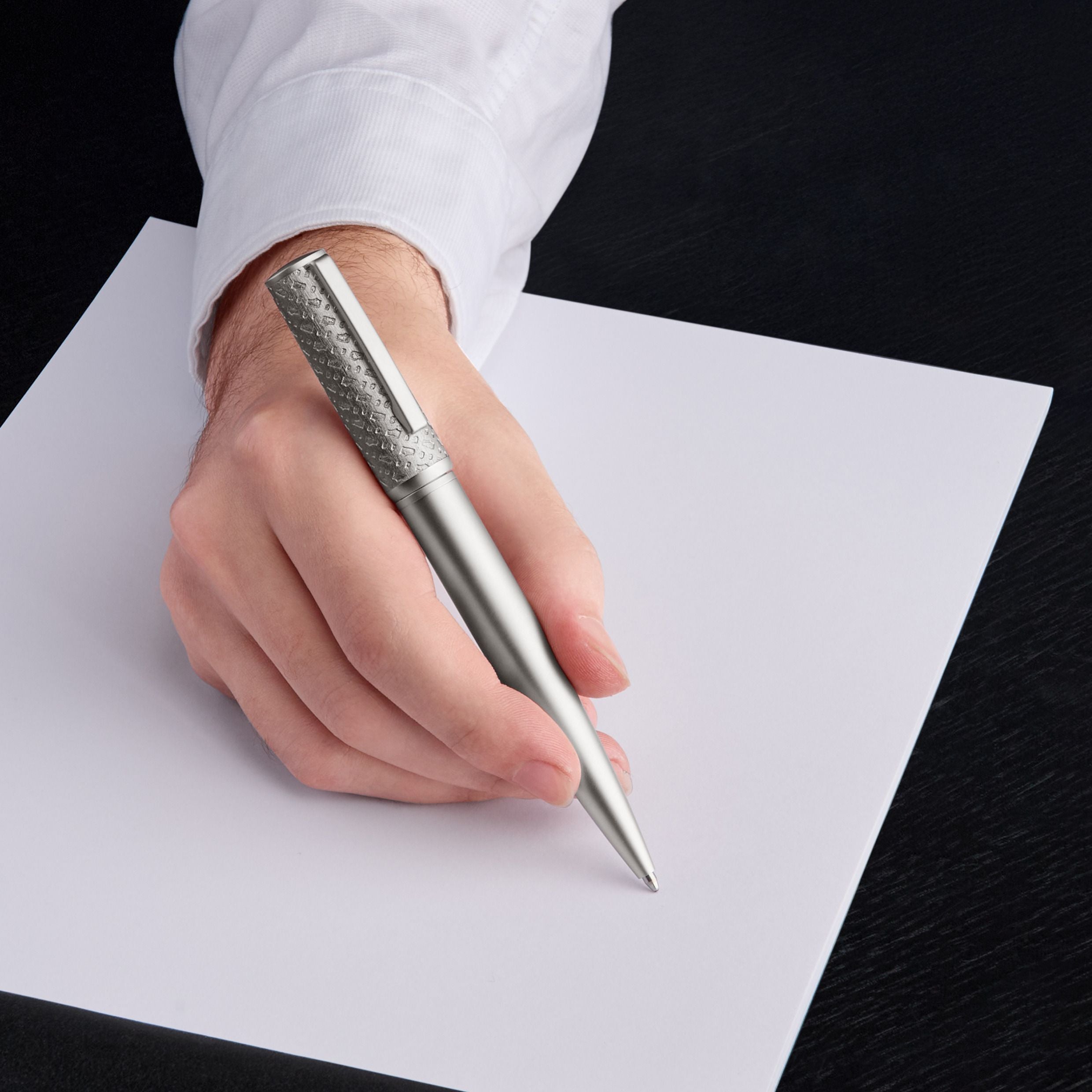Ballpoint Pen Arche Monogram Chrome