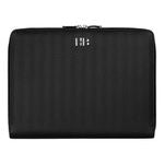 Conference Folder Zip A4 Herringbone Black