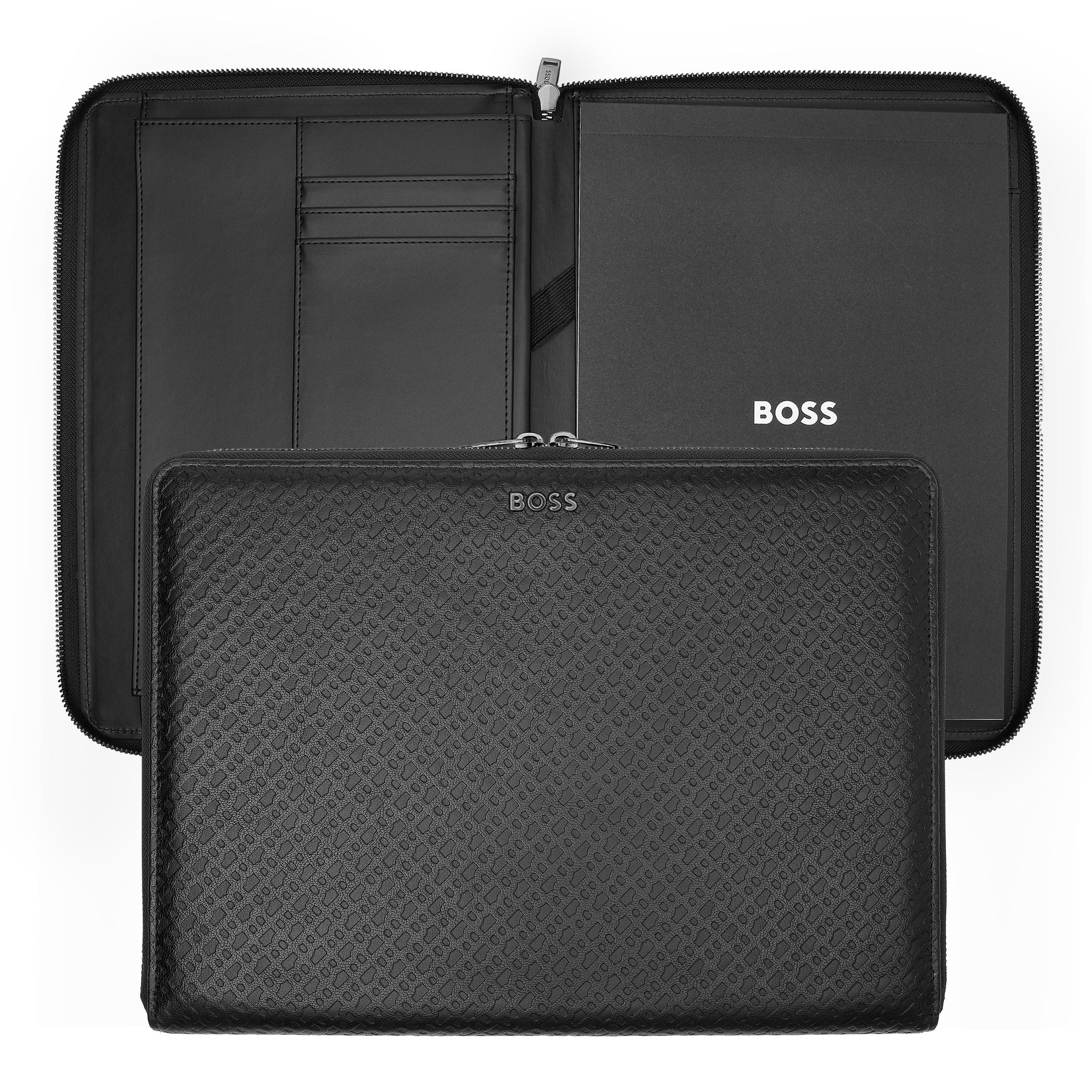Conference Folder Zip A4 Monogram Zipped Black