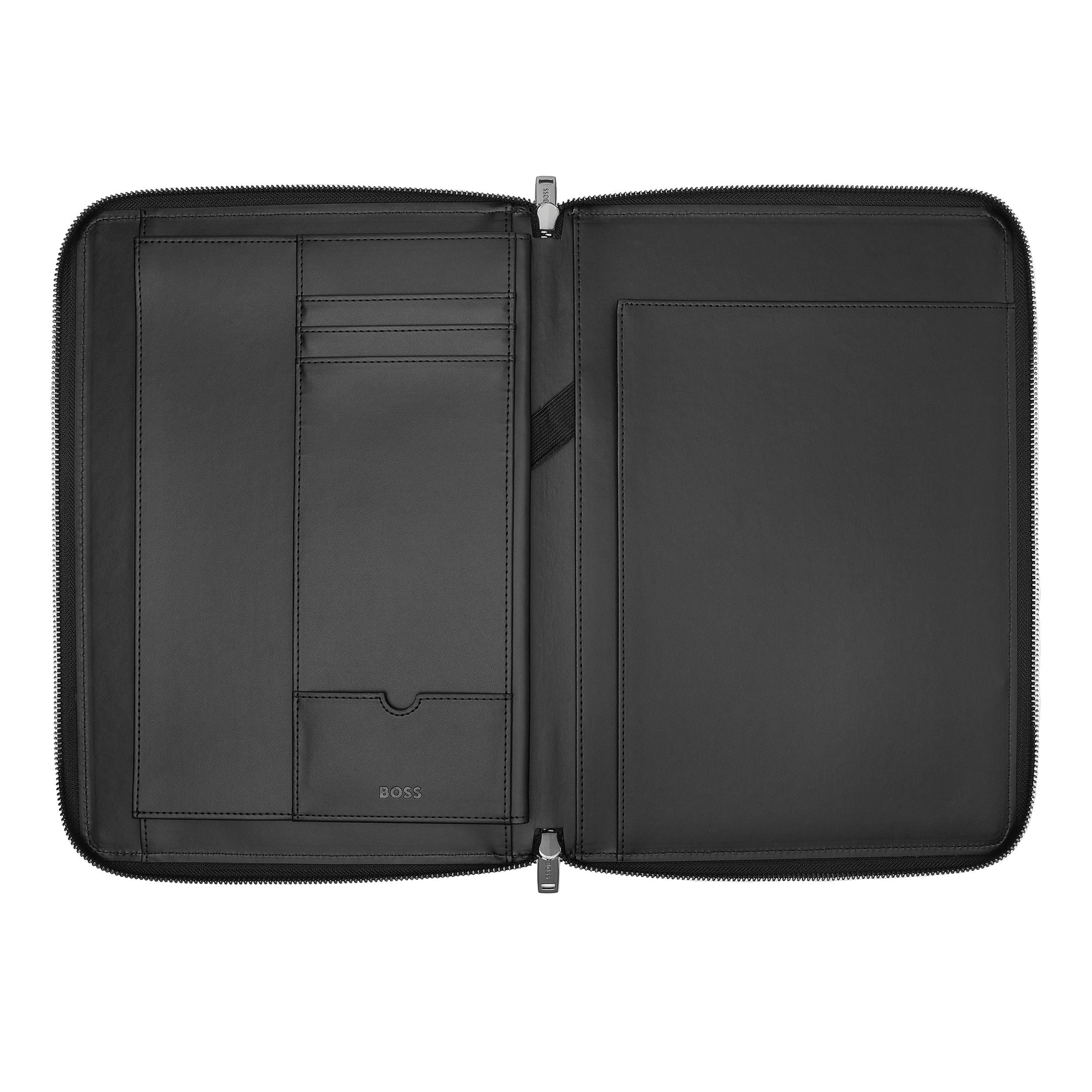 Conference Folder Zip A4 Monogram Zipped Black