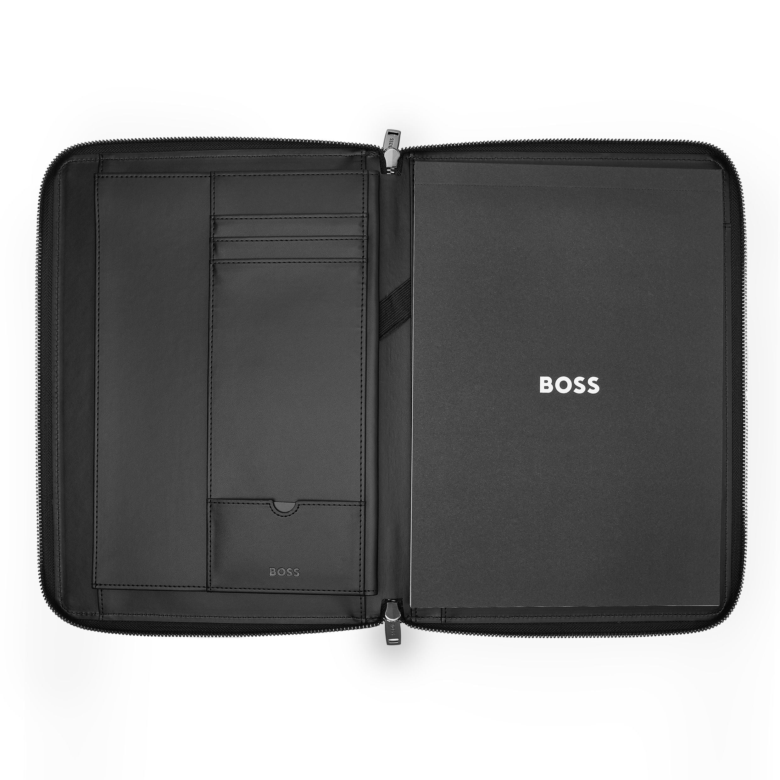 Conference Folder Zip A4 Monogram Zipped Black