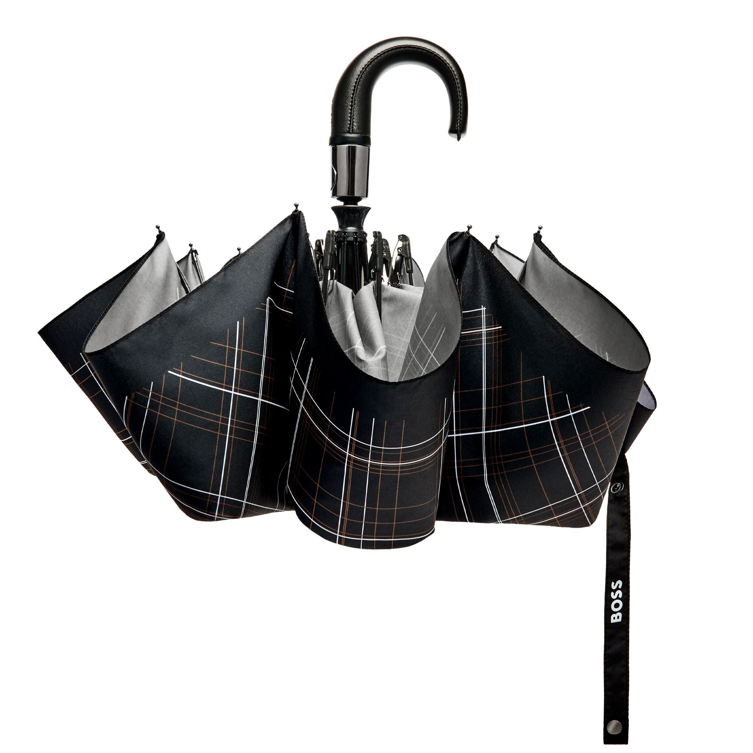 Pocket Umbrella Checkered Black