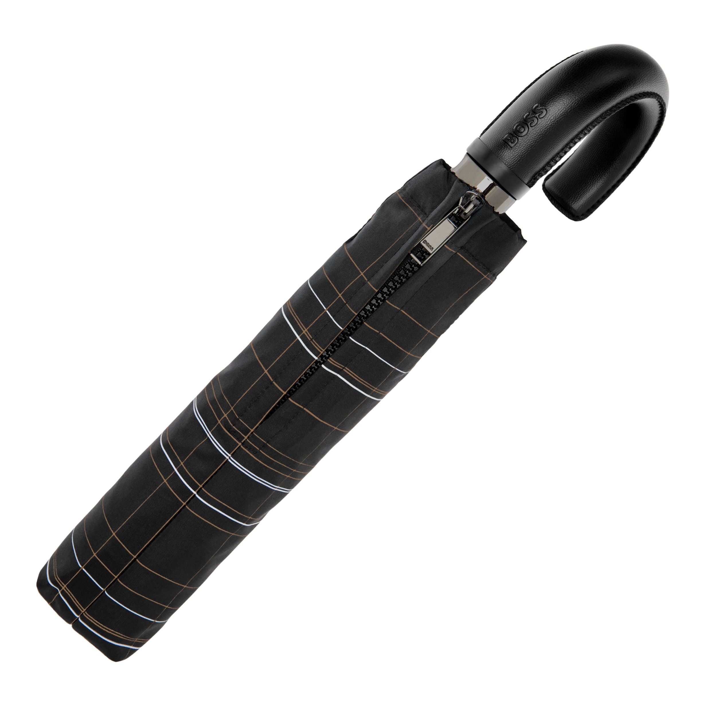 Pocket Umbrella Checkered Black