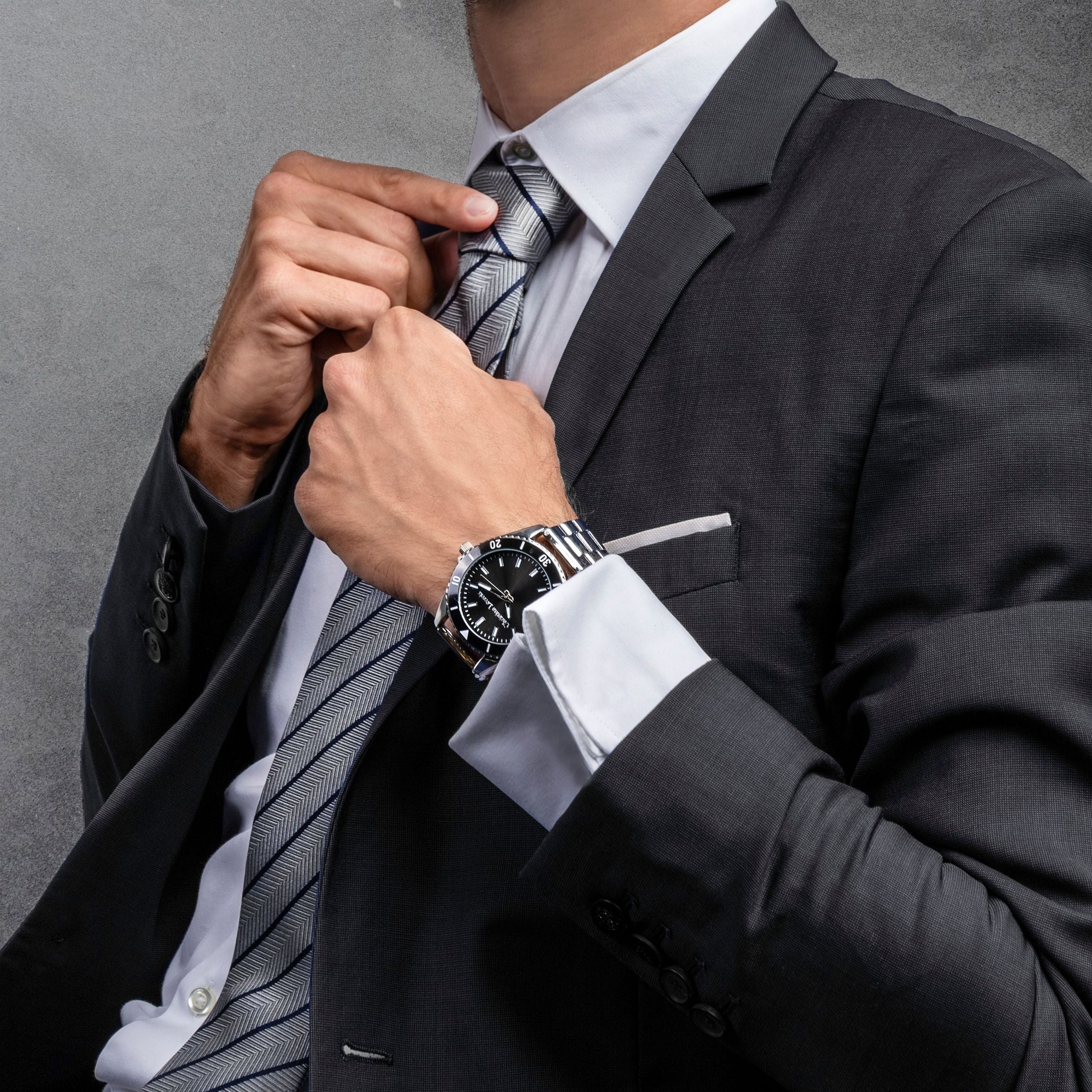 Silk Tie Lorem Grey