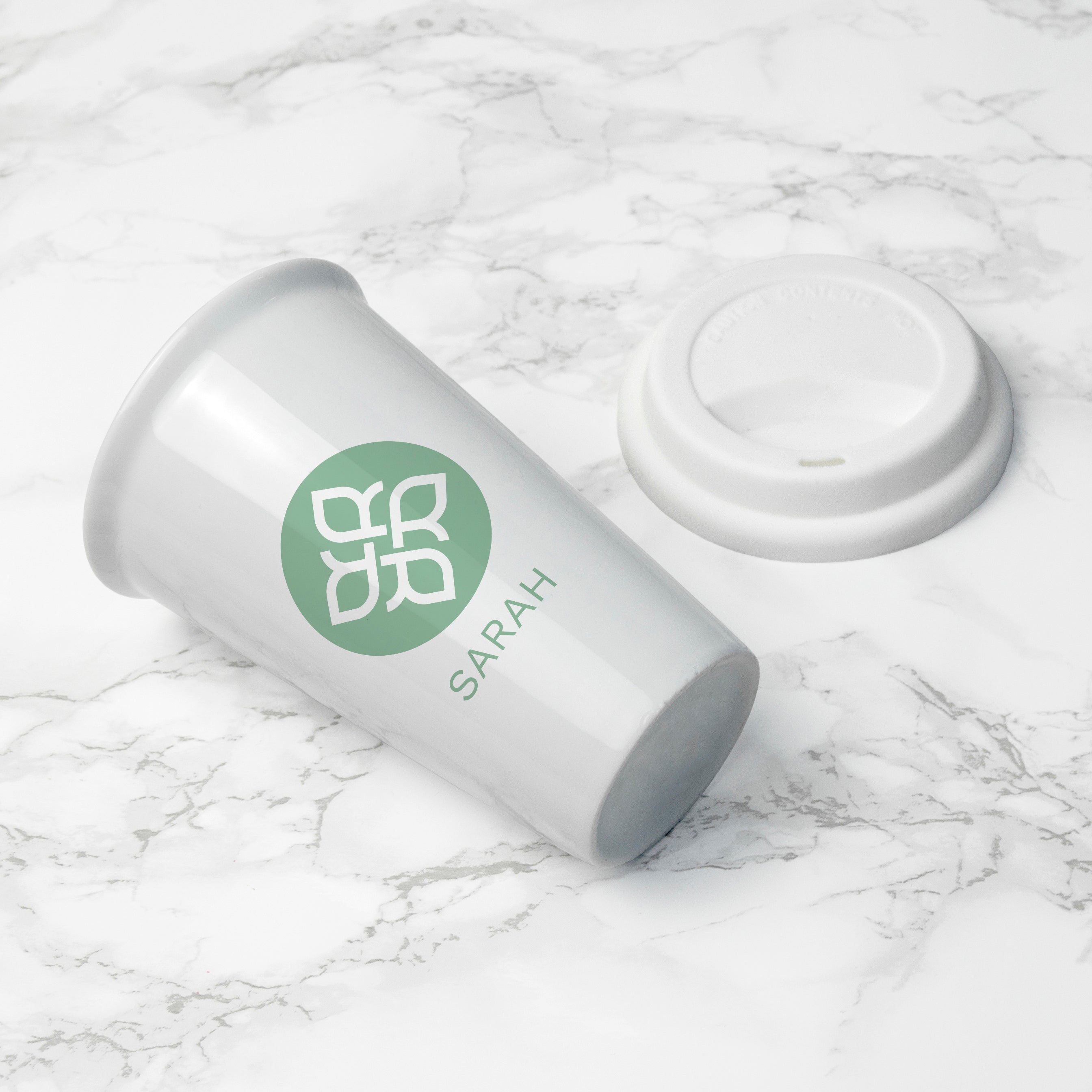 12oz Double Jacketed Ceramic Travel Mug