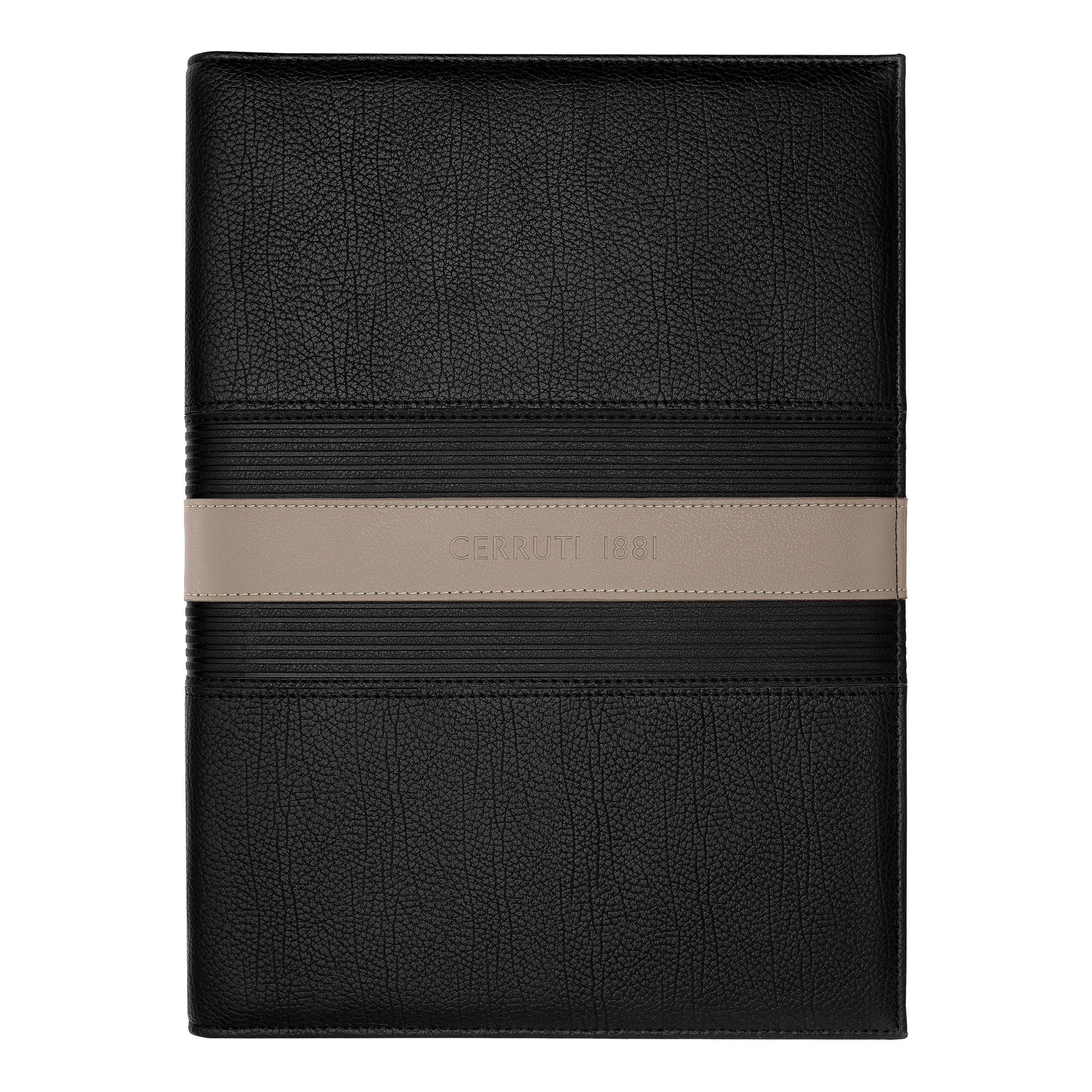 Folder A4 Delano Taupe & Black
