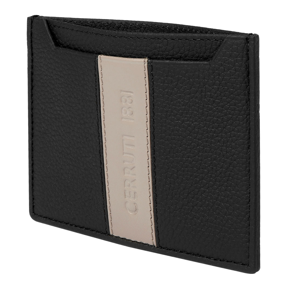 Card Holder Delano Taupe & Black