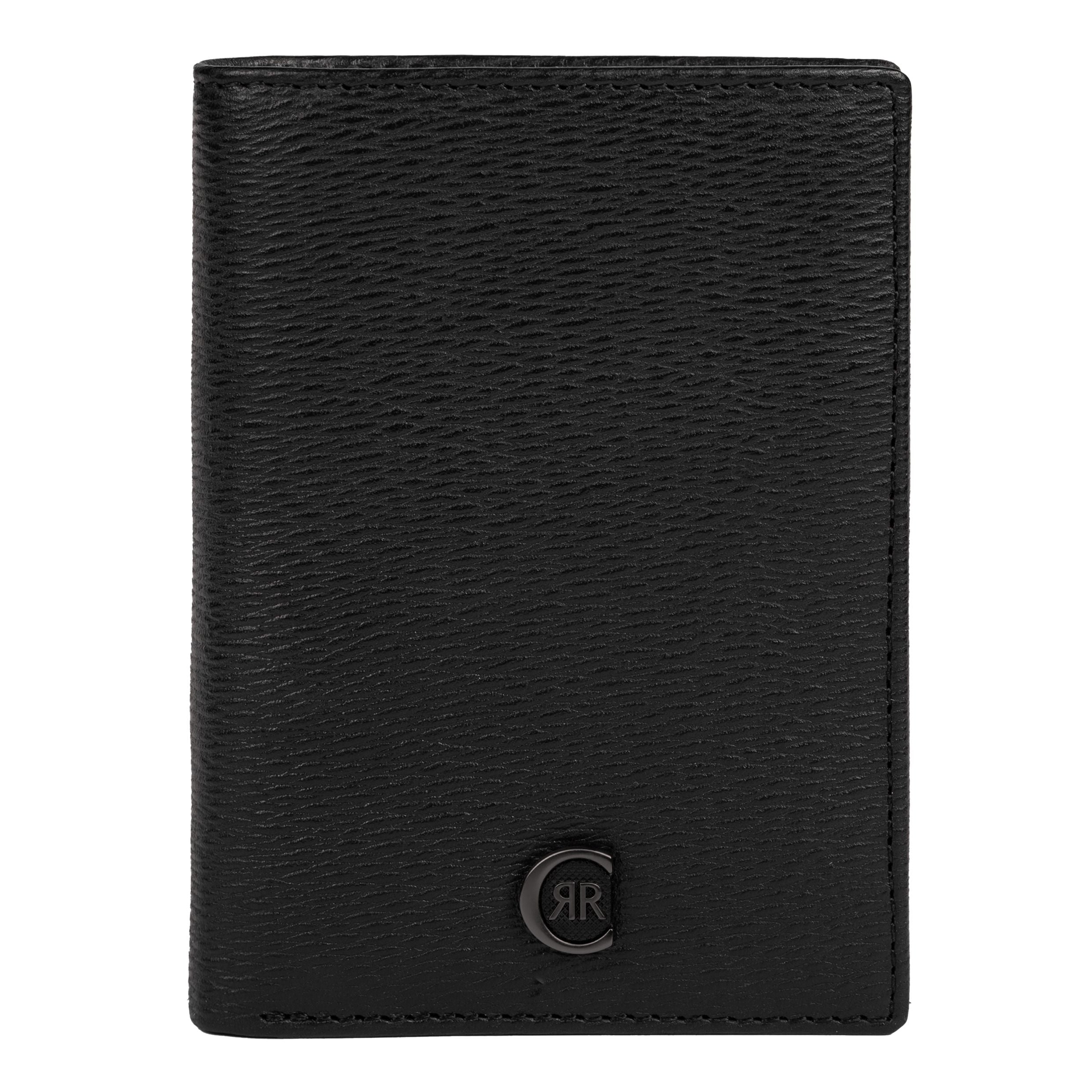 Card Holder With Flap Bond Black