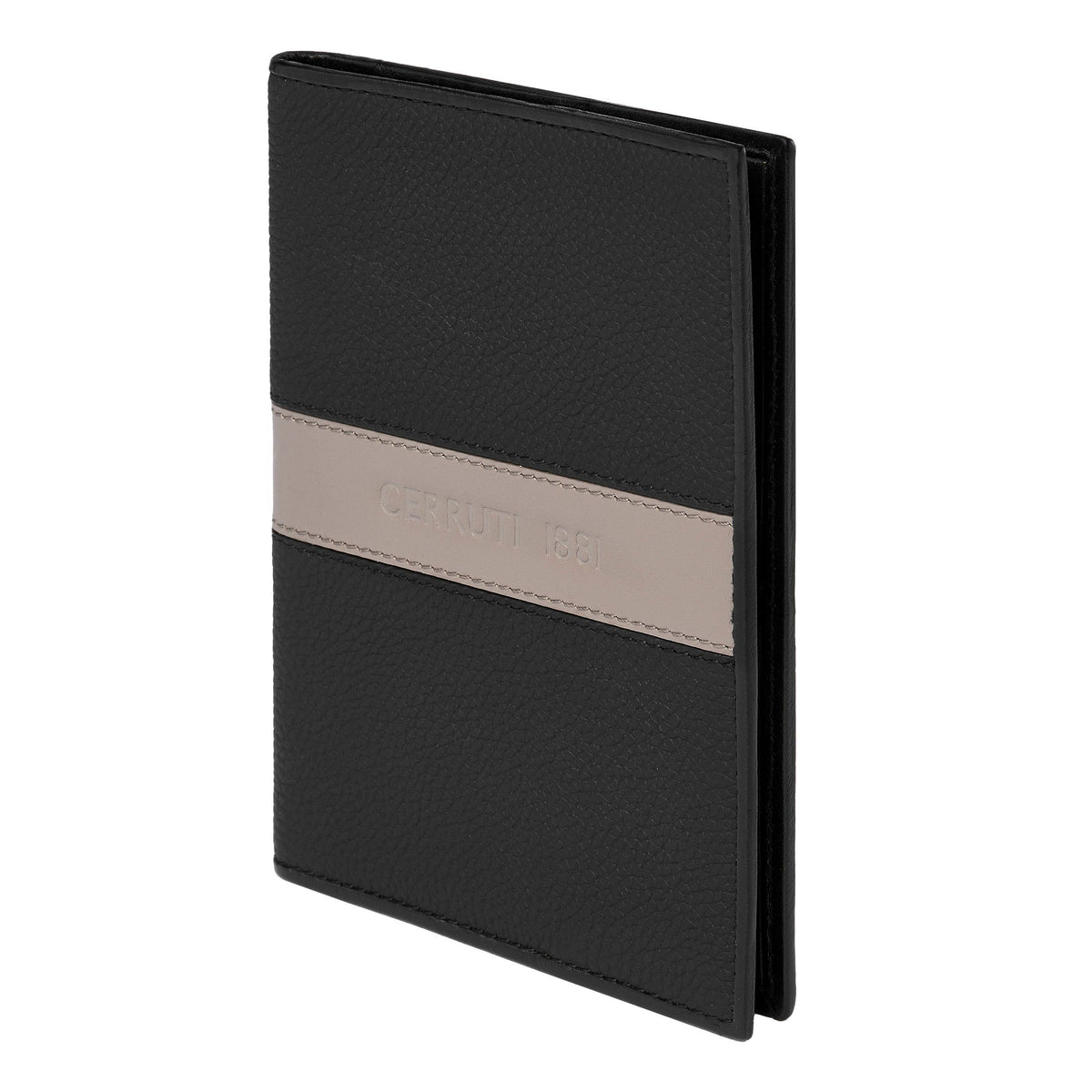 Passport Holder Delano Taupe & Black