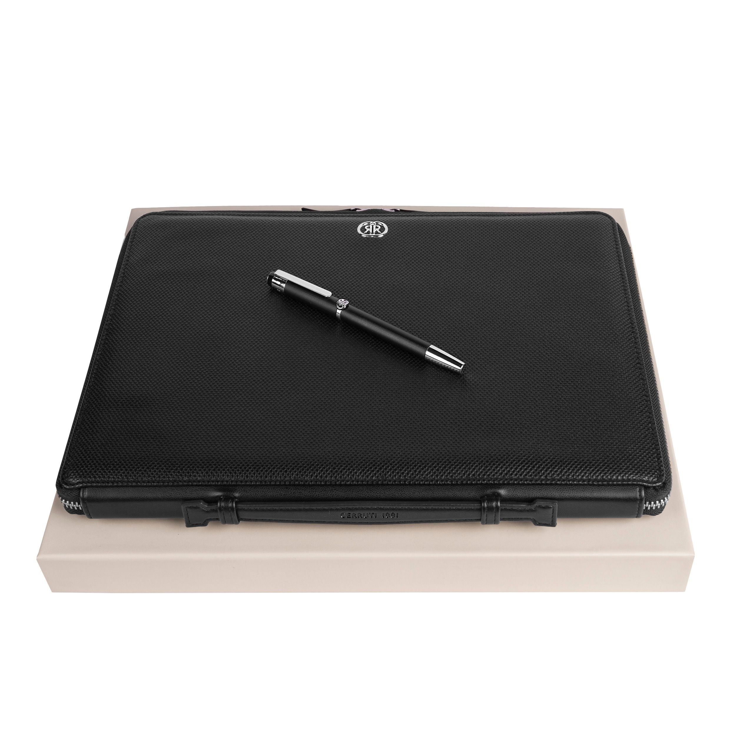 Set Regent Black (Rollerball Pen & Conference Folder A4)