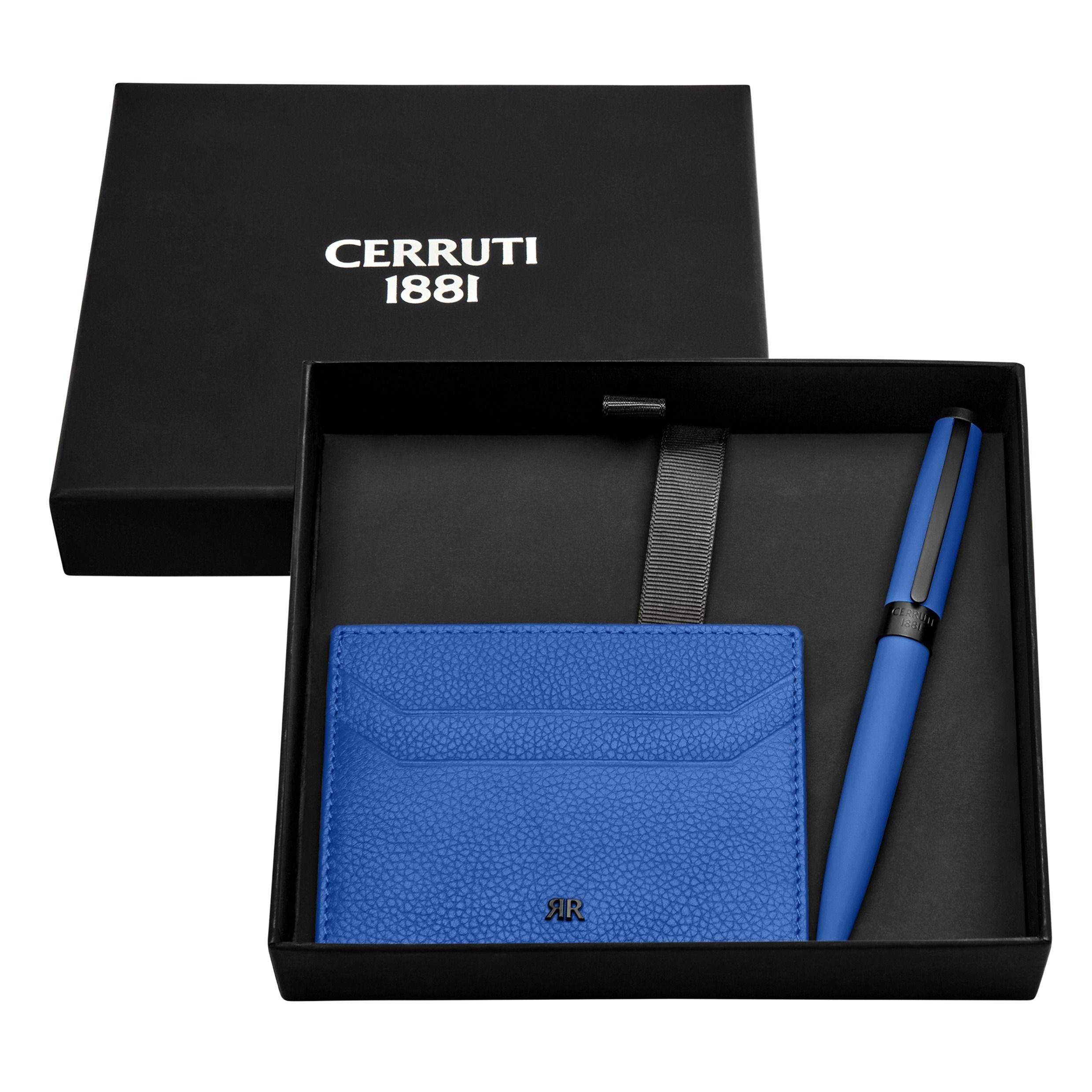 Set Cerruti 1881 Bright Blue (Ballpoint Pen & Card Holder)