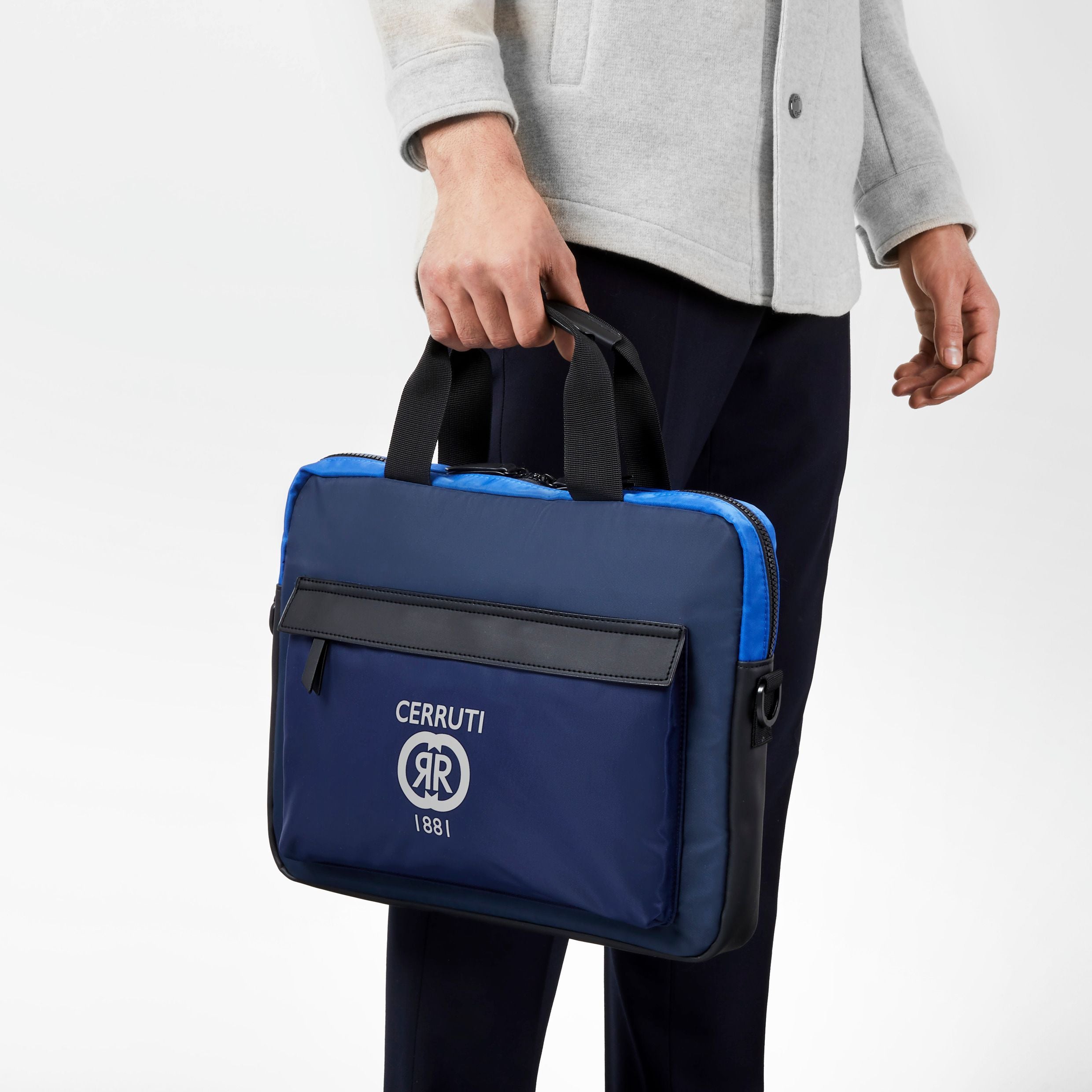 Document Bag Brick Navy Bright Blue