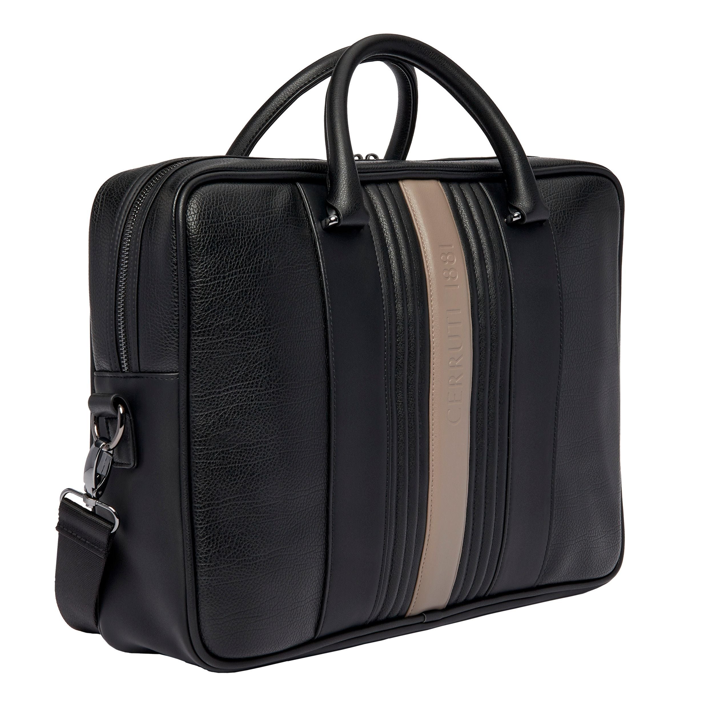 Document Bag Delano Taupe & Black
