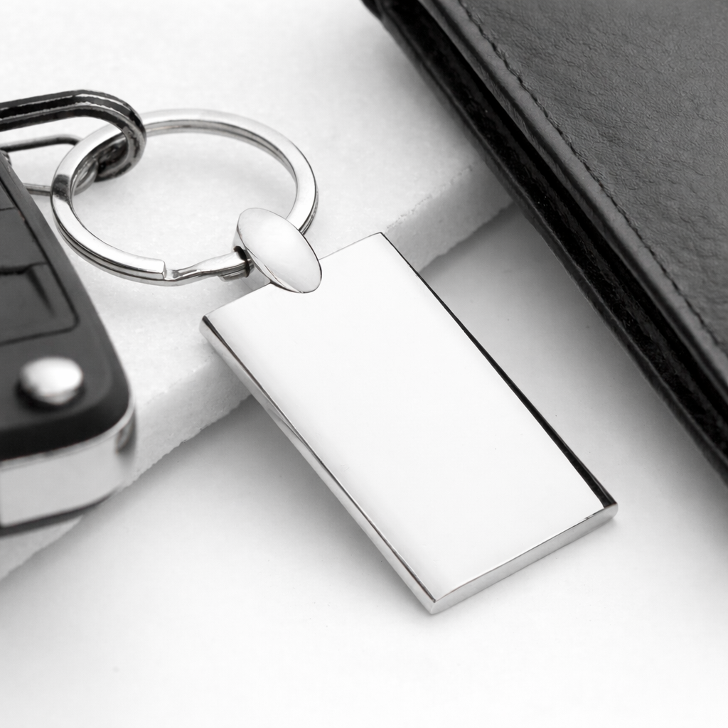 Stainless Steel Rectangular Keyring