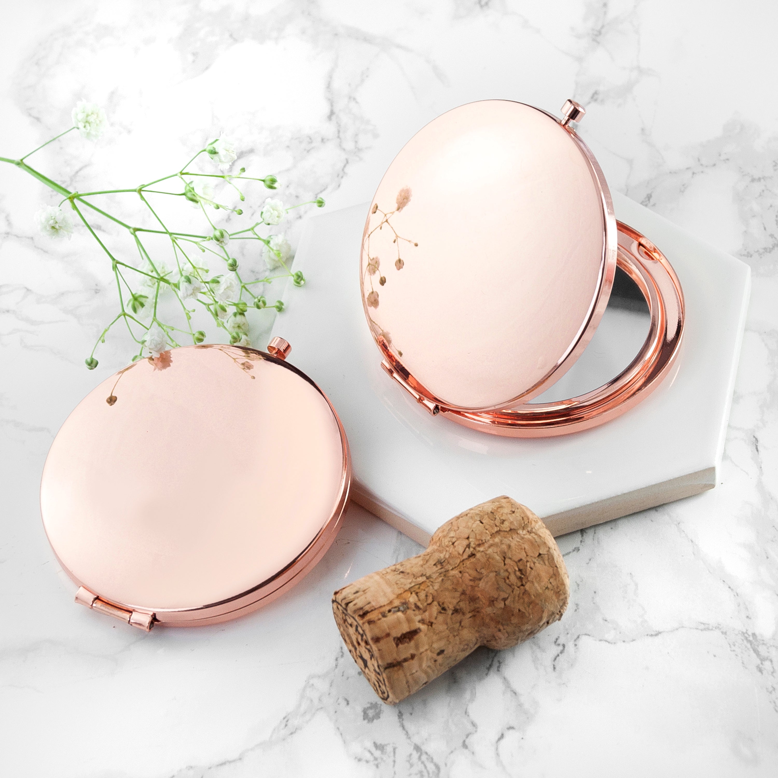 Compact Round Face Mirror