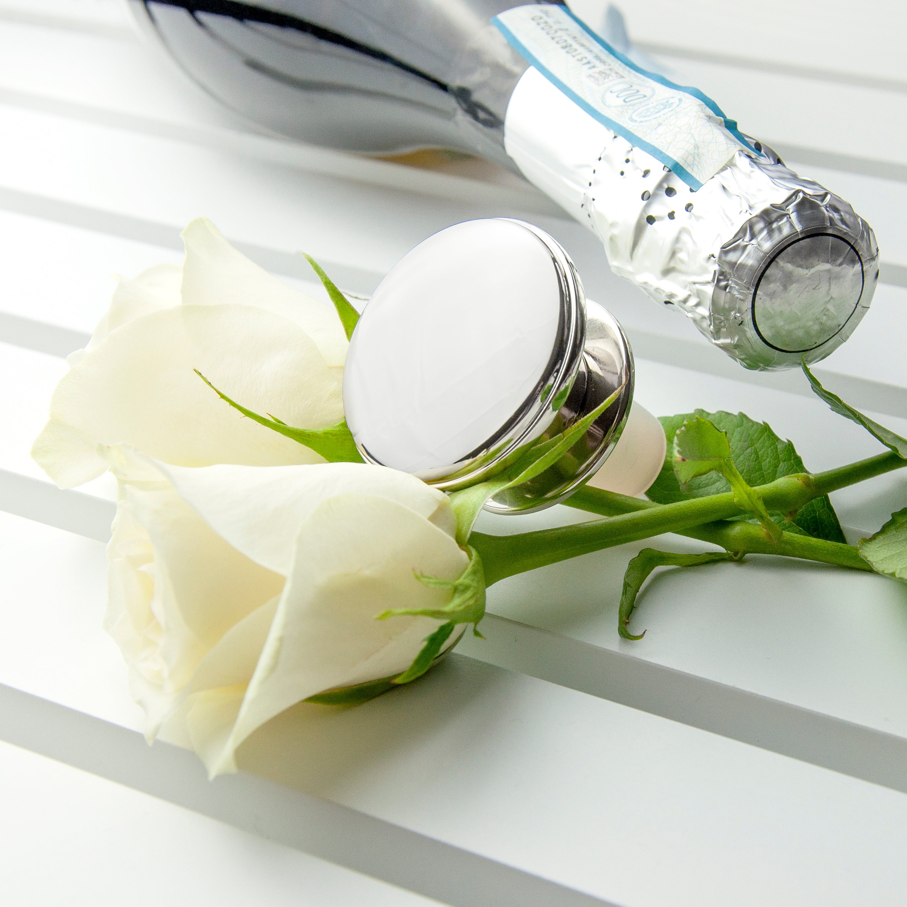 Luxury Plated Bottle Stopper with Rubber Seal