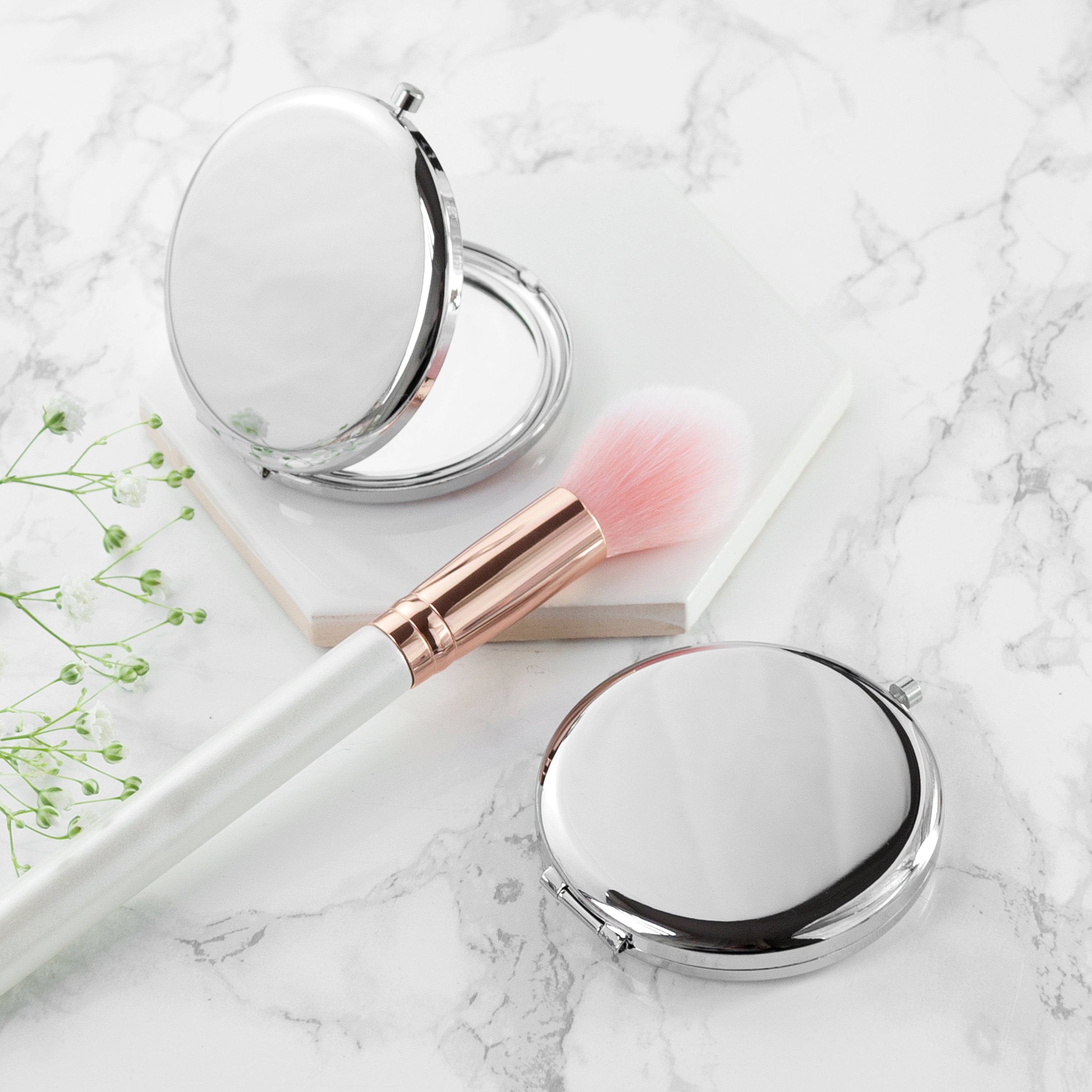 Compact Round Face Mirror