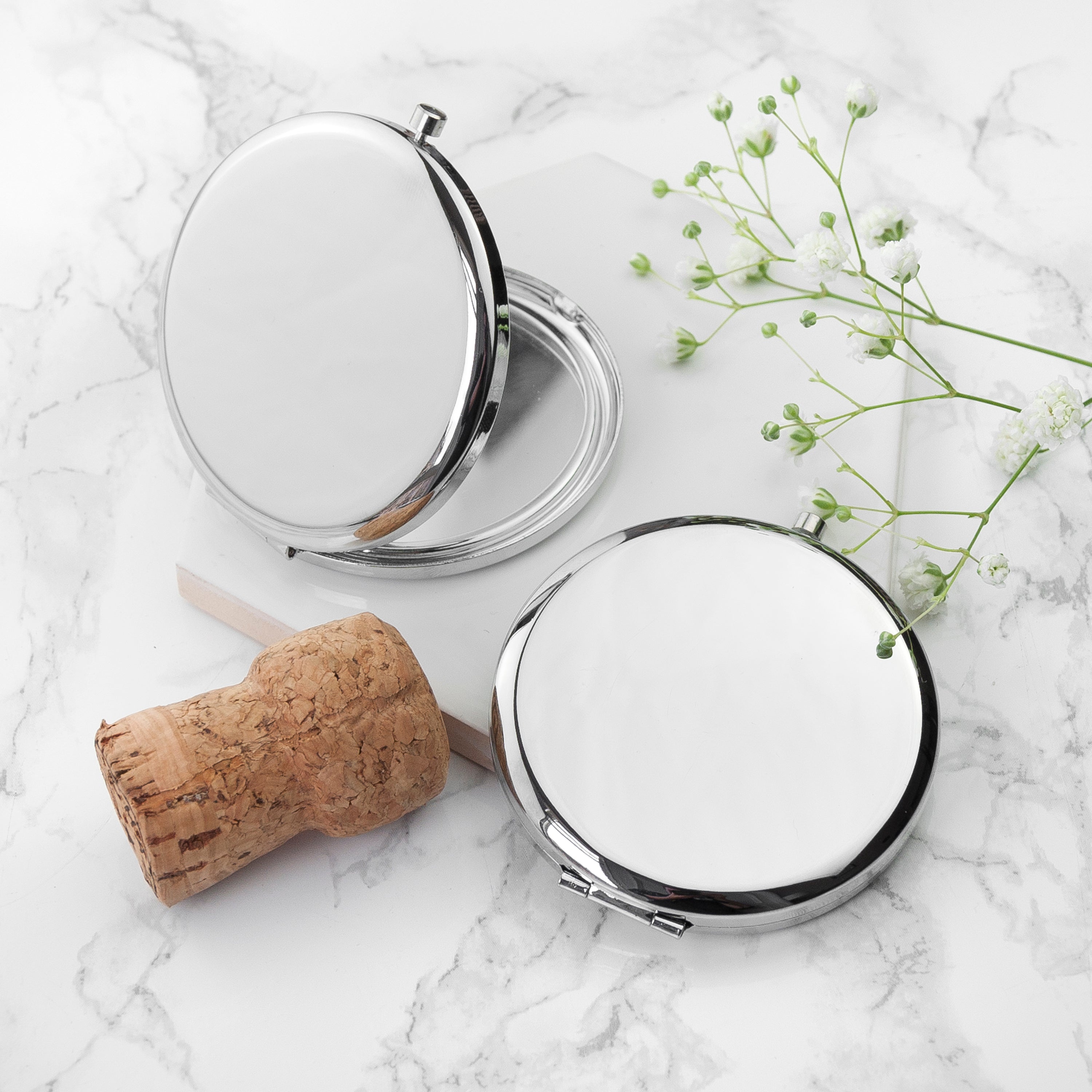 Compact Round Face Mirror