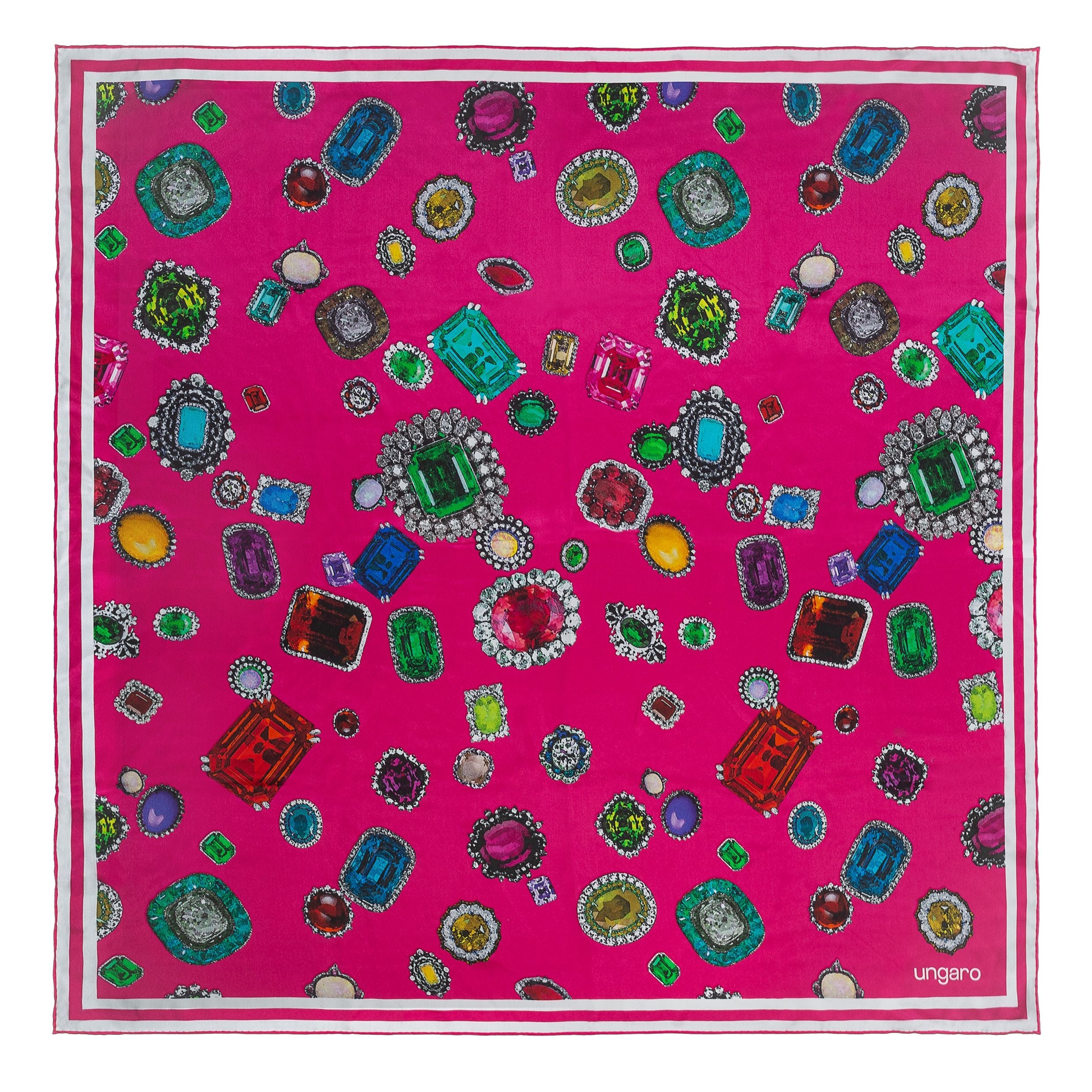 Silk Scarf Perla Fushia