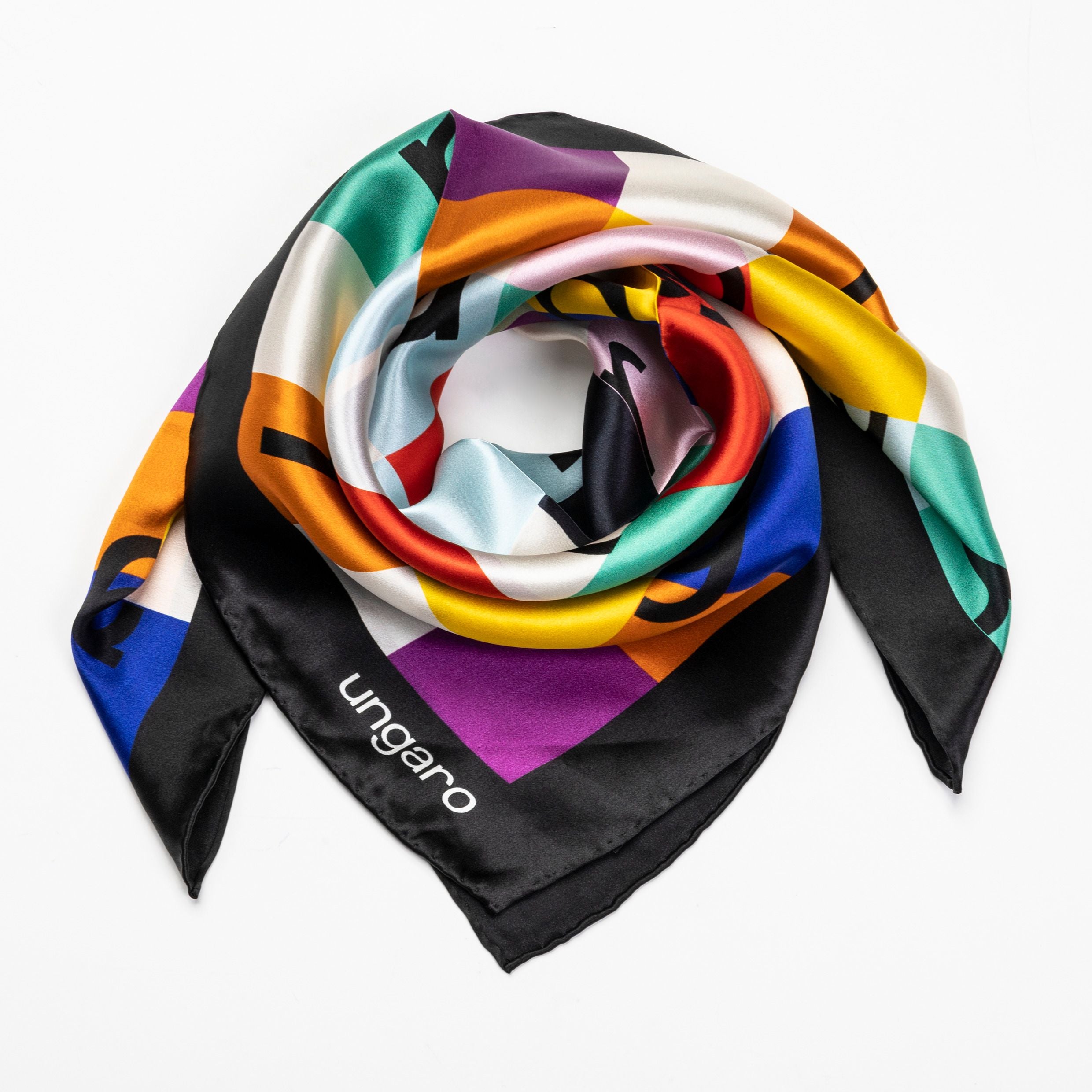 Silk Scarf Ada Black/Multi