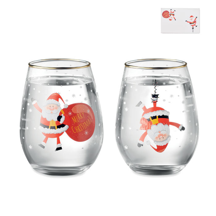 Set of 2 Christmas glasses