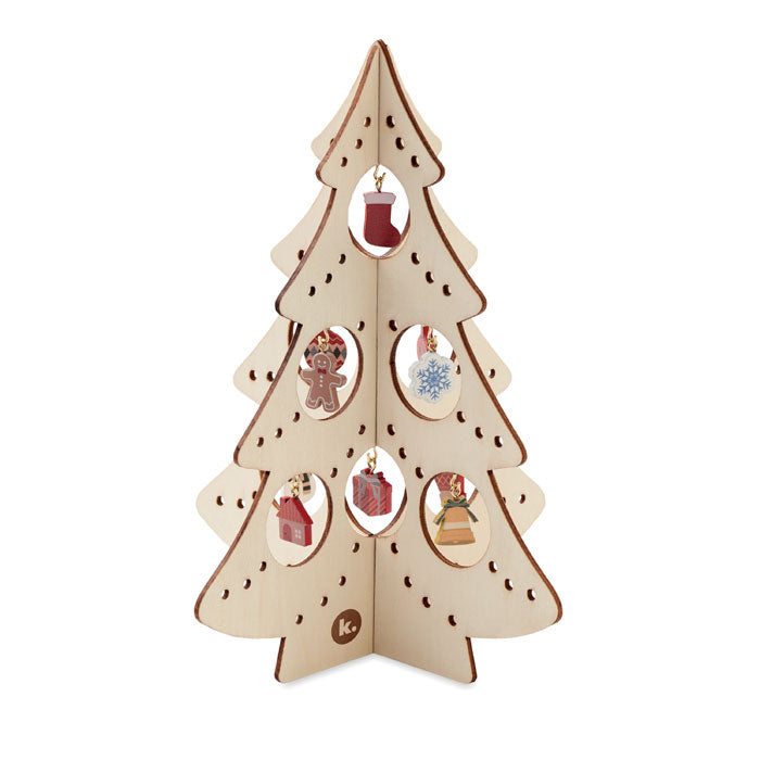 Wooden Xmas tree decoration