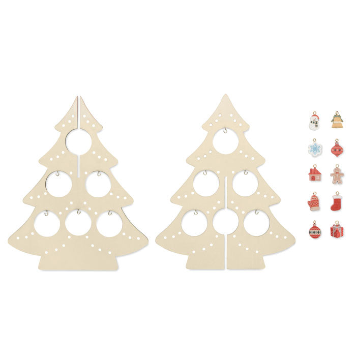 Wooden Xmas tree decoration