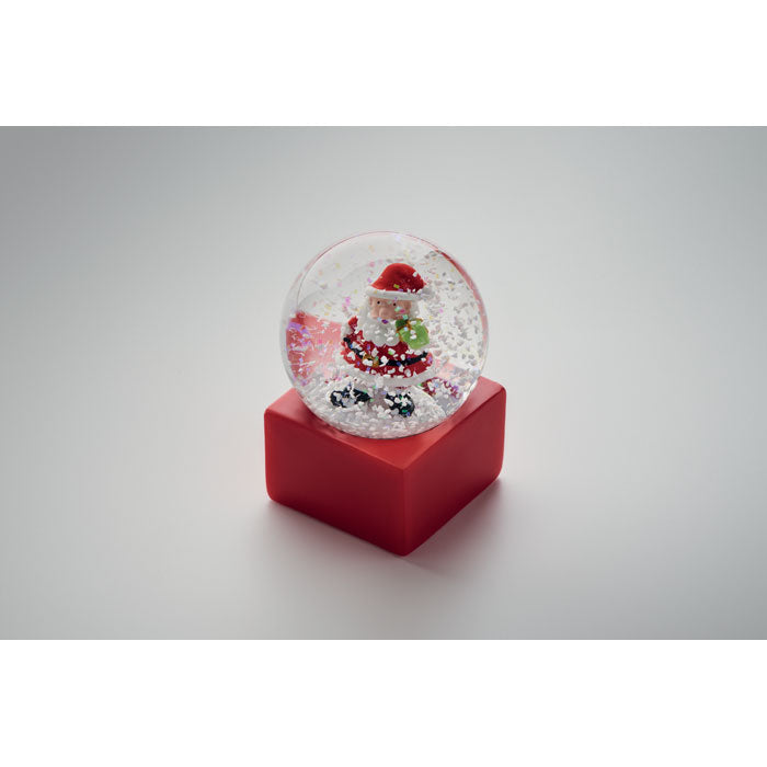 Small snow ball glass ornament