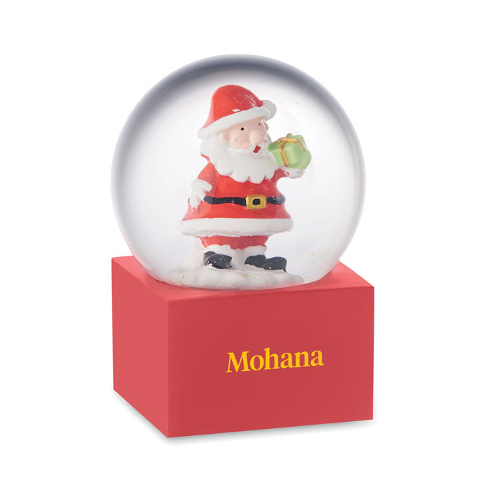 Small snow ball glass ornament