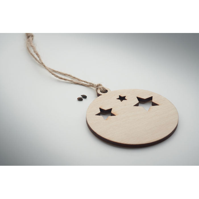 Wooden bauble shape hanger