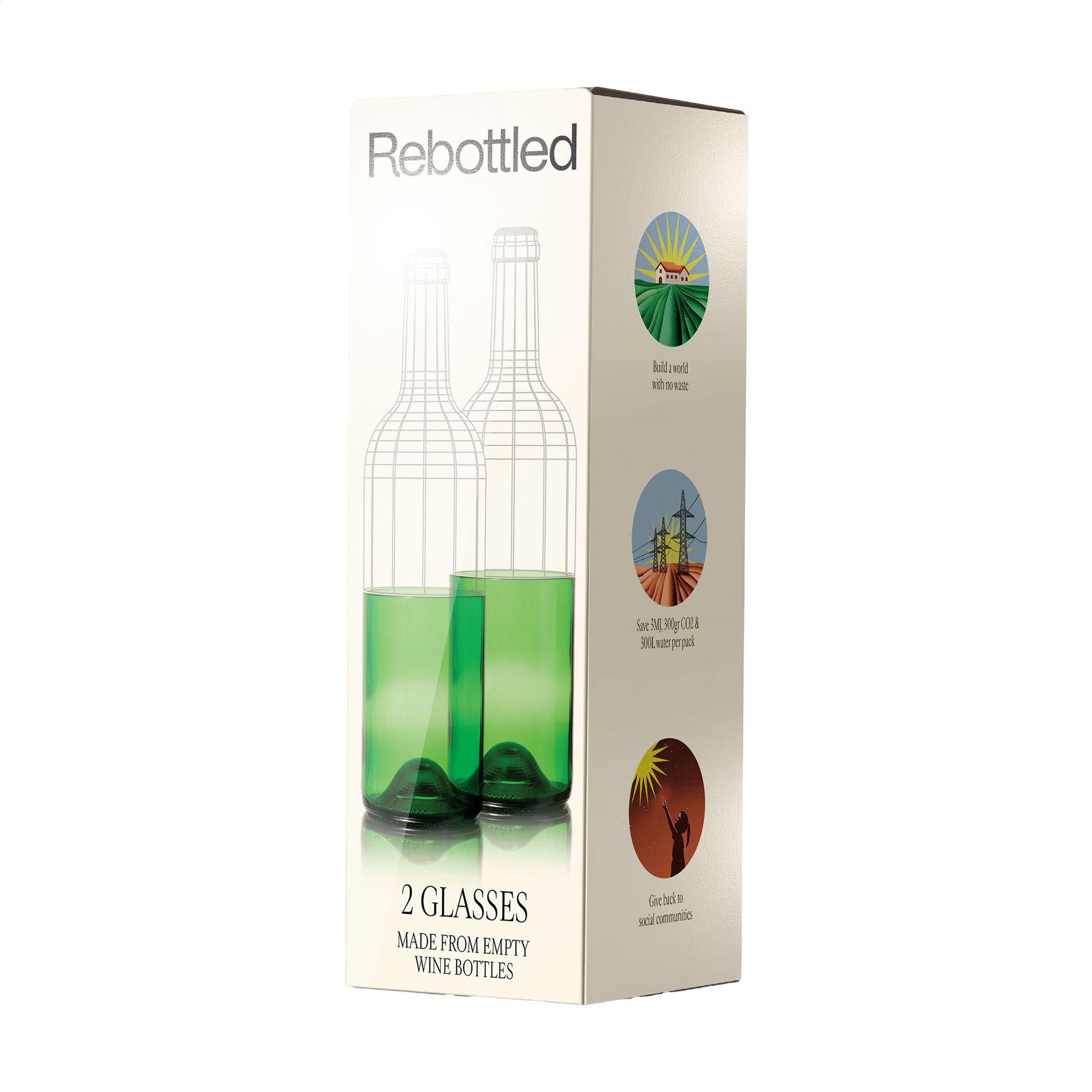 Rebottled® Tumbler 2-Pack Drinking Glasses