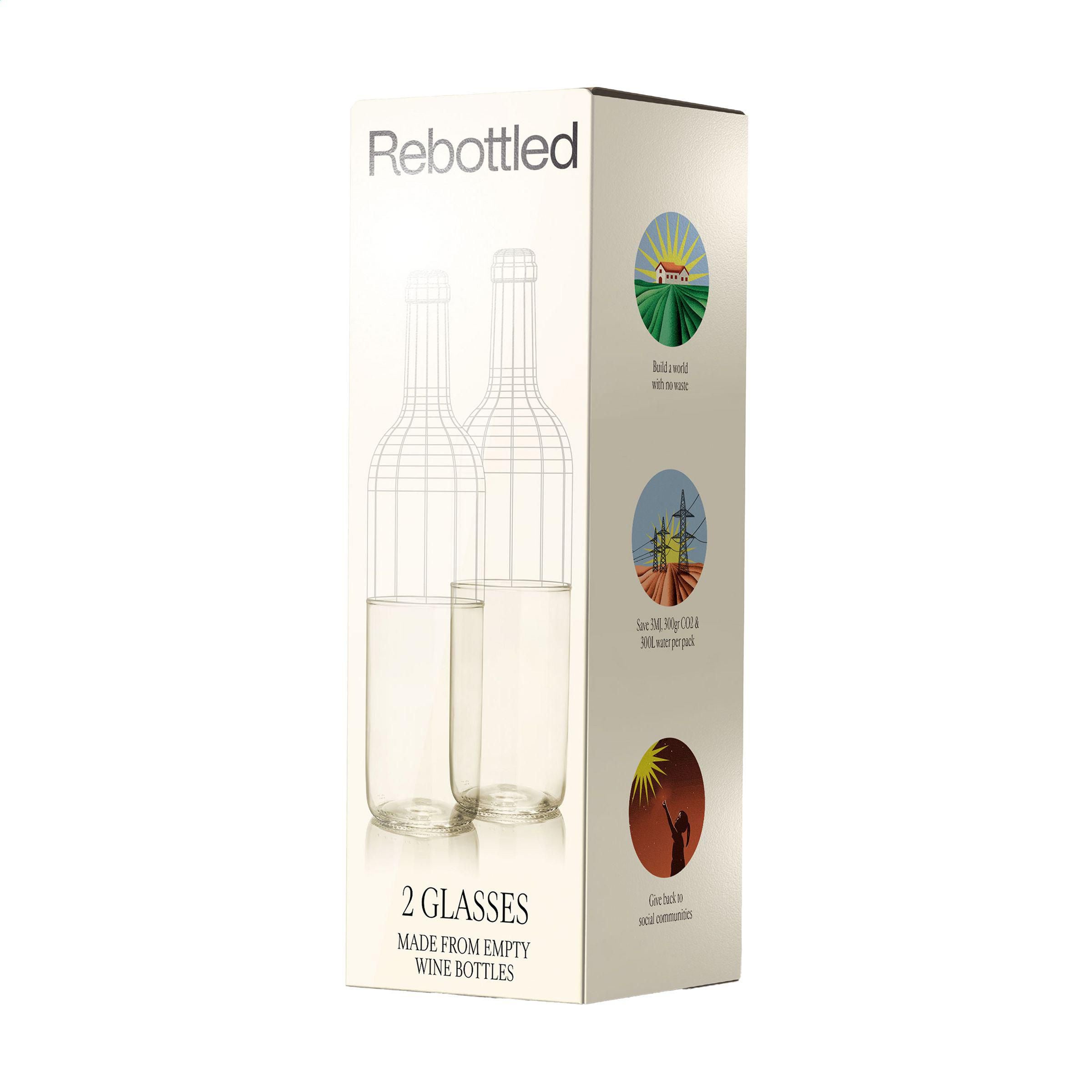 Rebottled® Tumbler 2-Pack Drinking Glasses