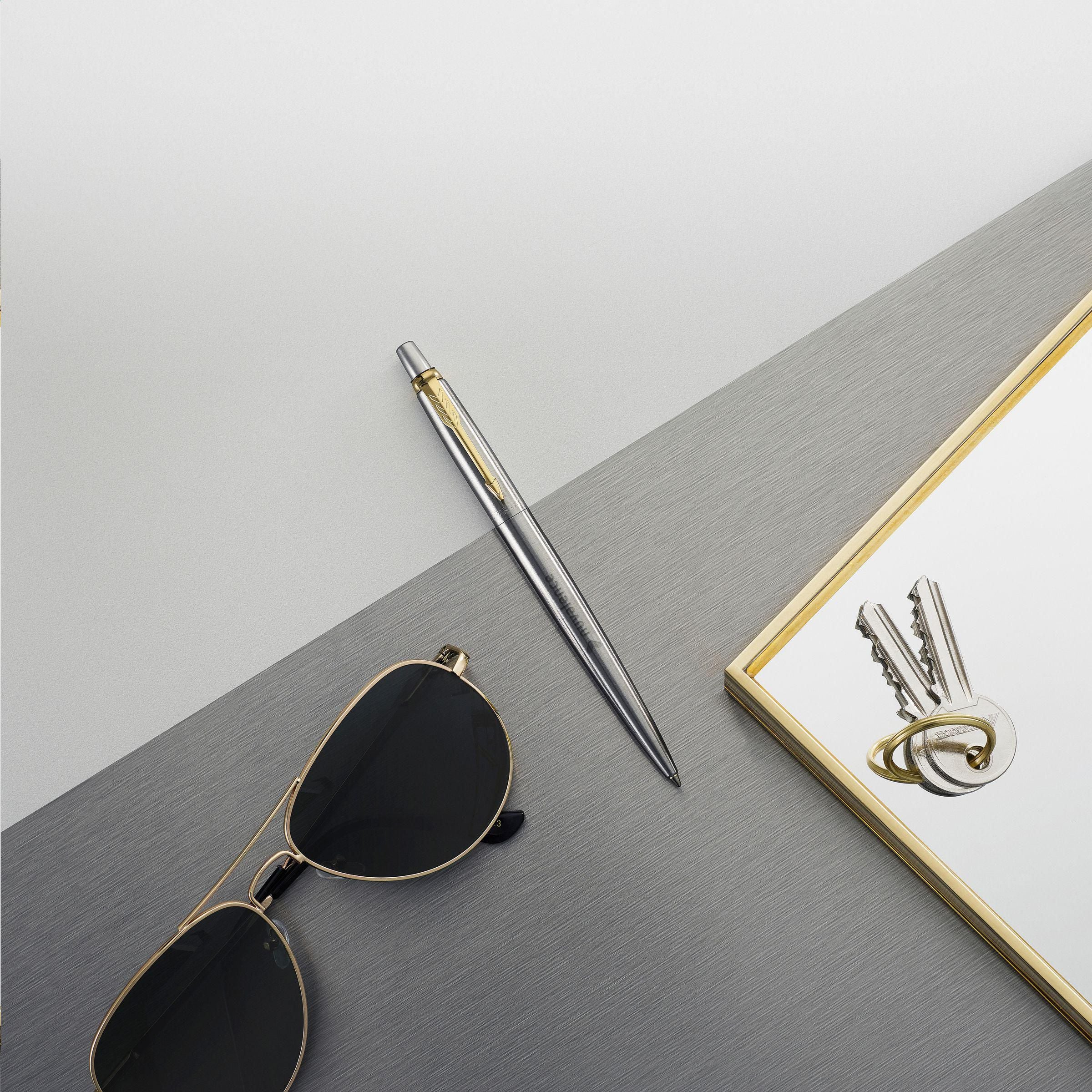 Parker Jotter Recycled Steel Ballpoint Pen - Blue Ink