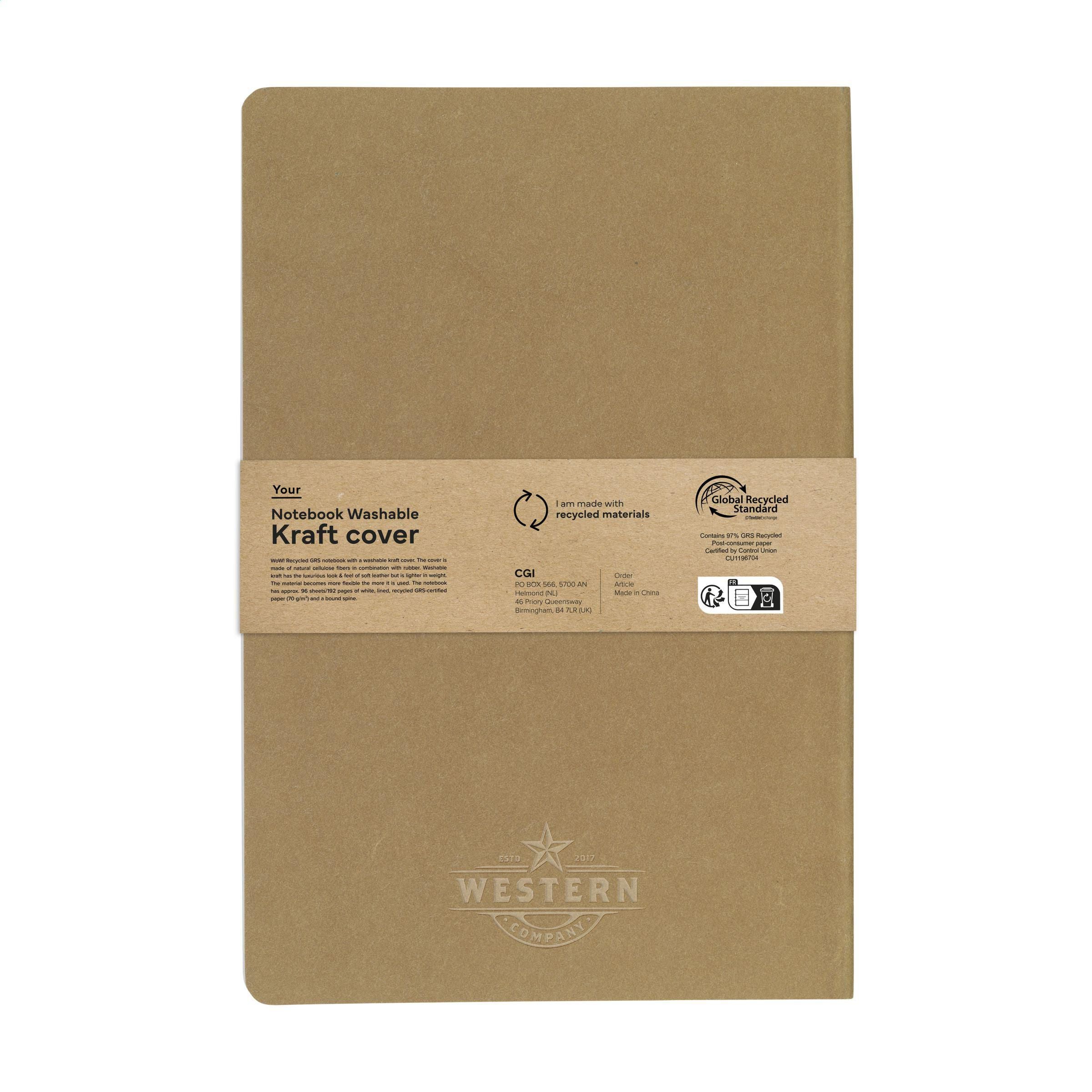 Paper Notebook Grs Washable Kraft Cover A5