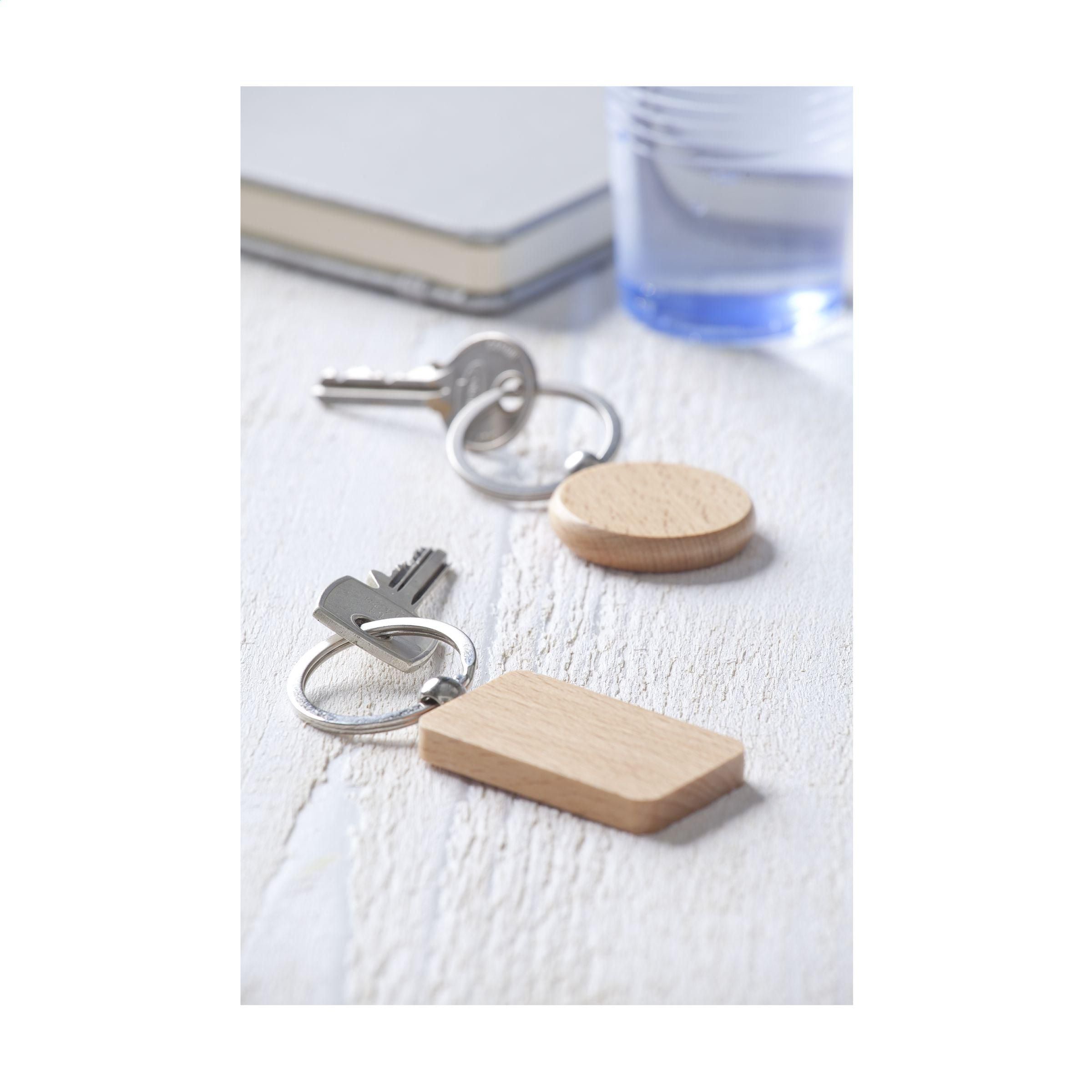 Woodkey Rectangle Keychain