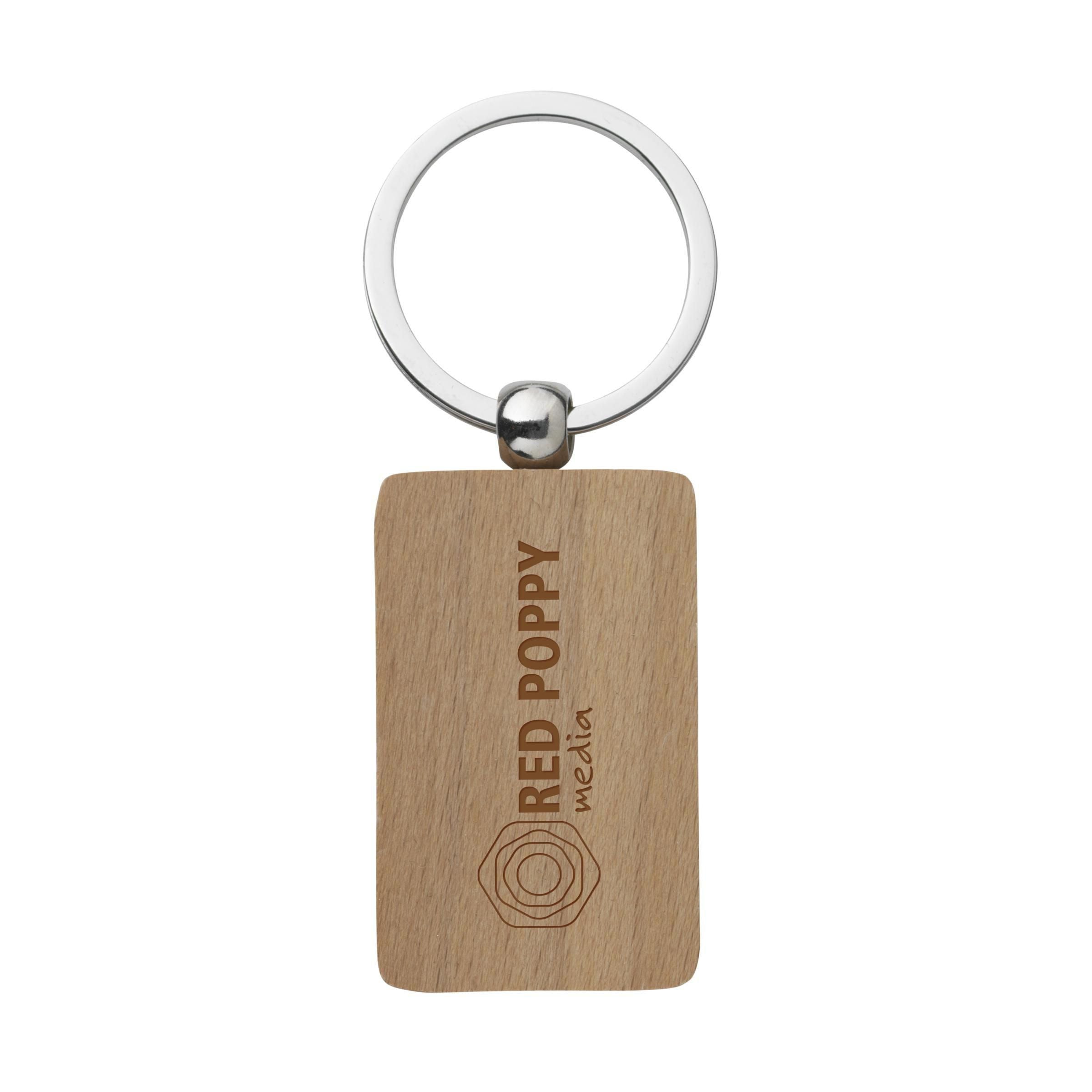 Woodkey Rectangle Keychain