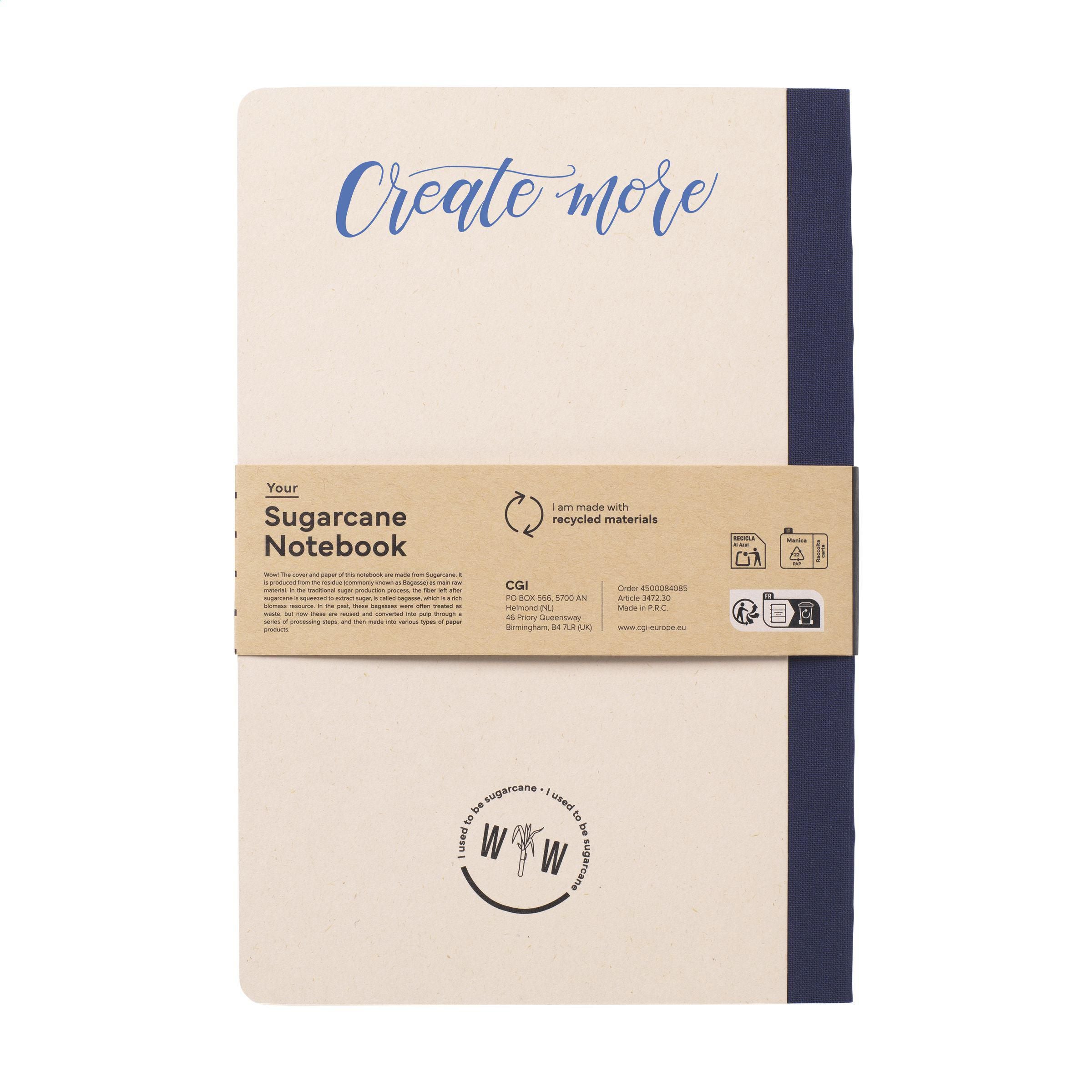 Sugarcane Paper Notebook A5