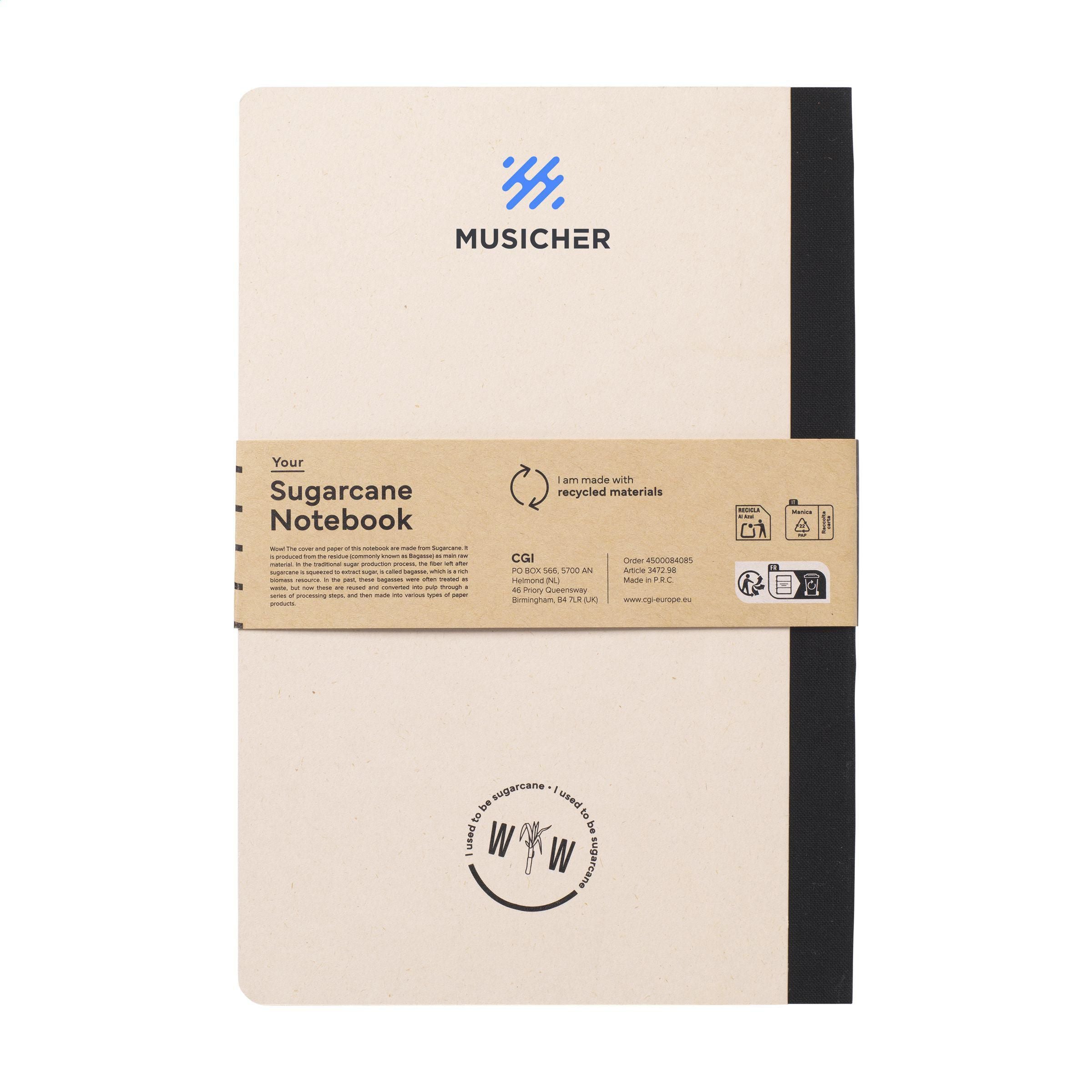 Sugarcane Paper Notebook A5