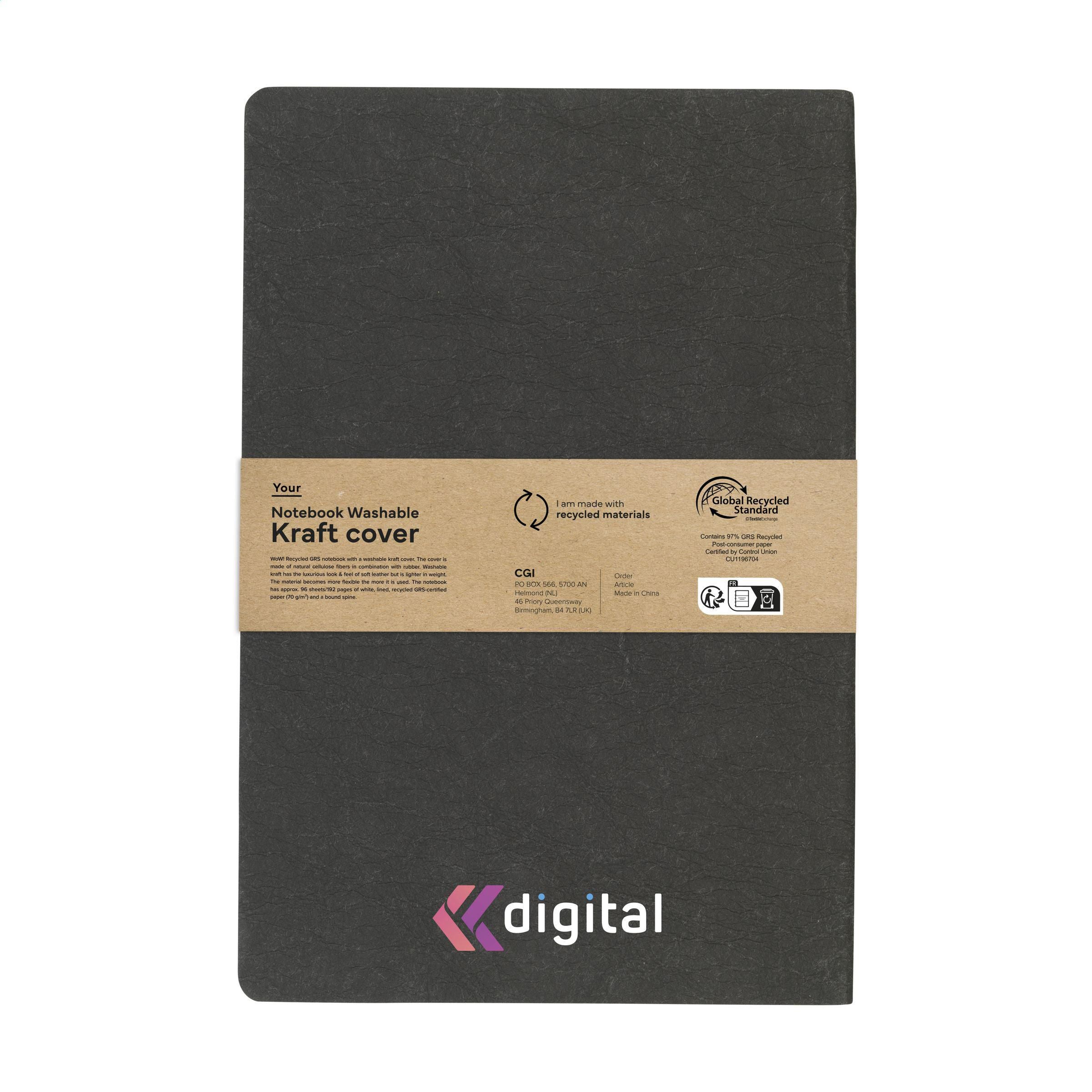 Paper Notebook Grs Washable Kraft Cover A5