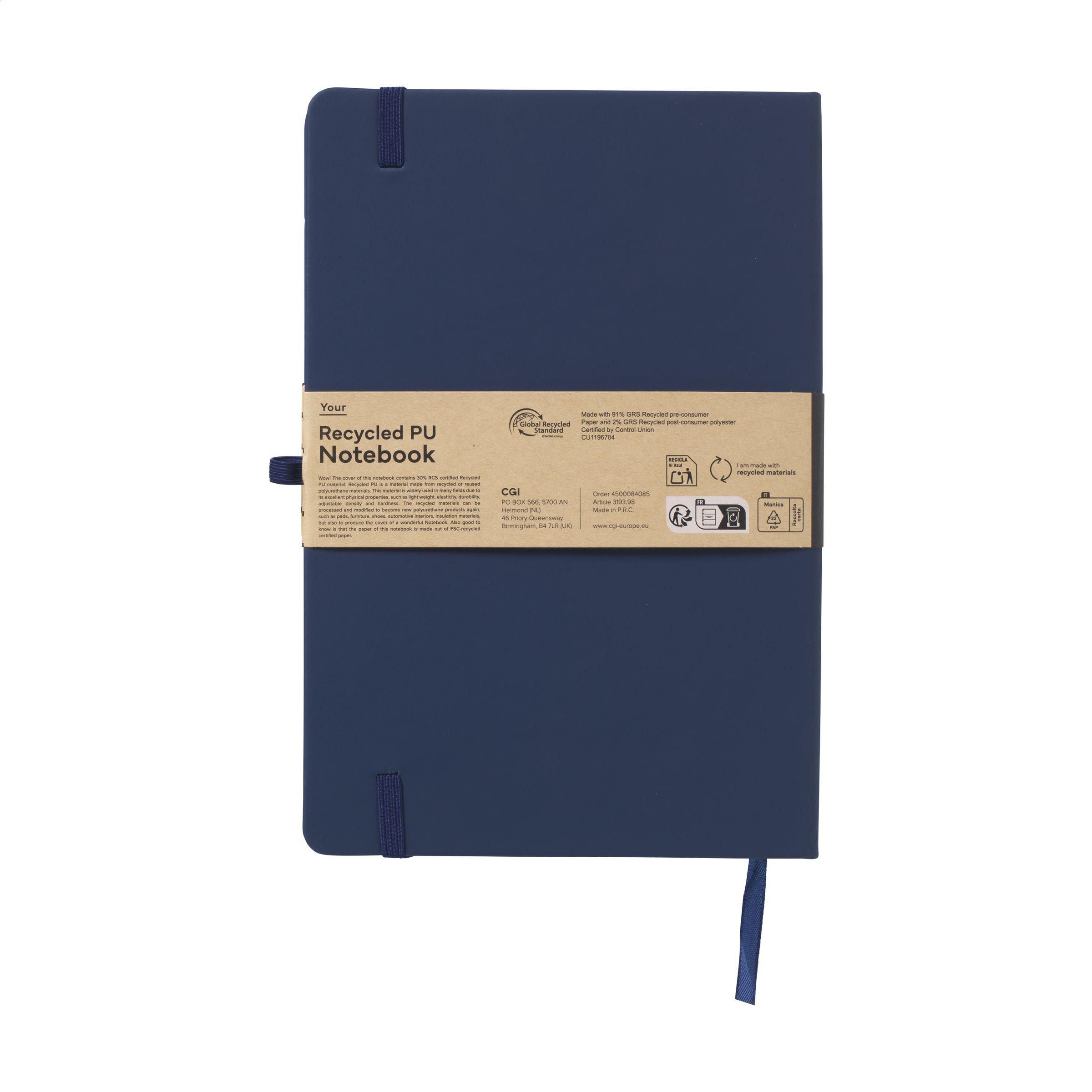 Recycled Grs Pu Paper Notebook A5