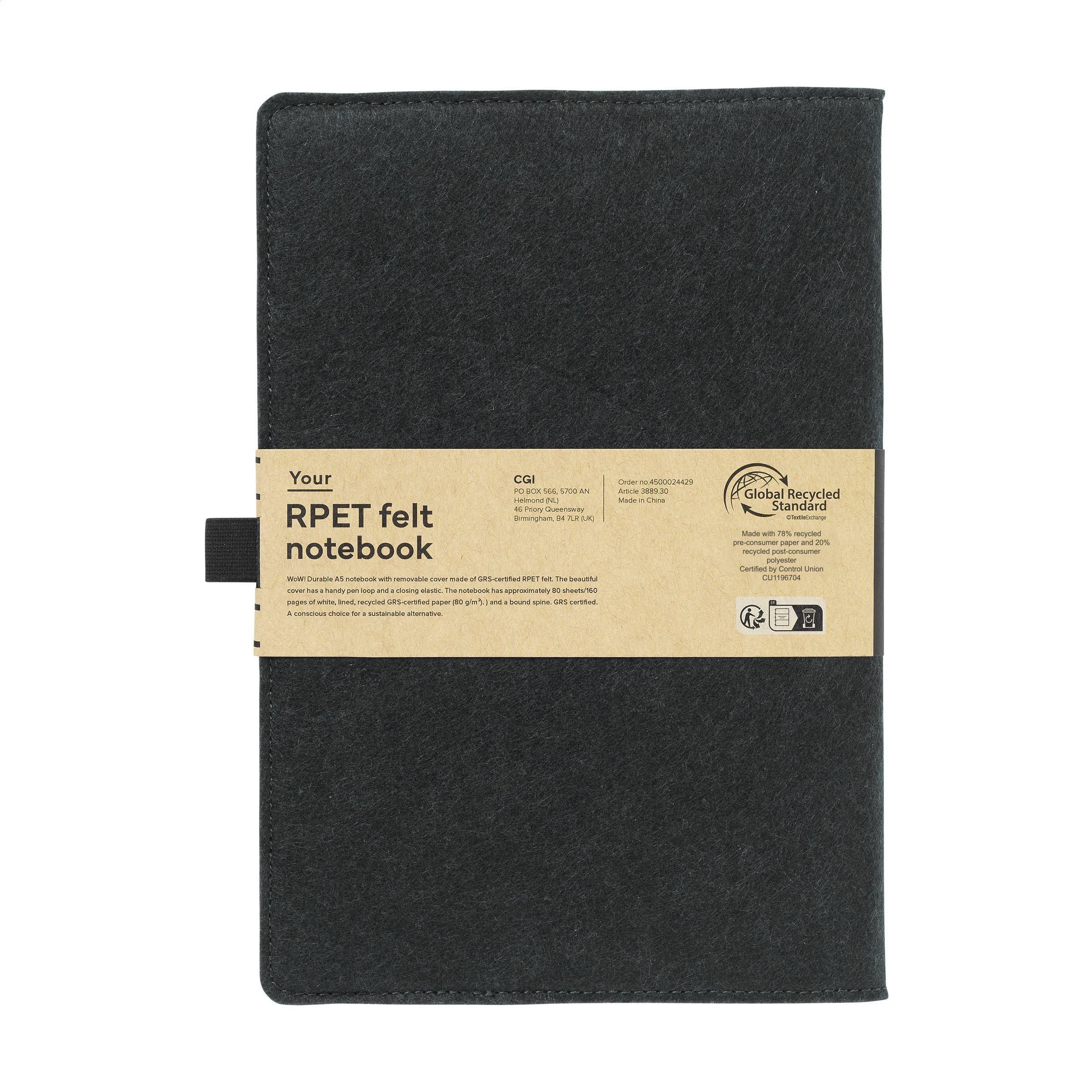Felty Grs Rpet Paper Notebook A5