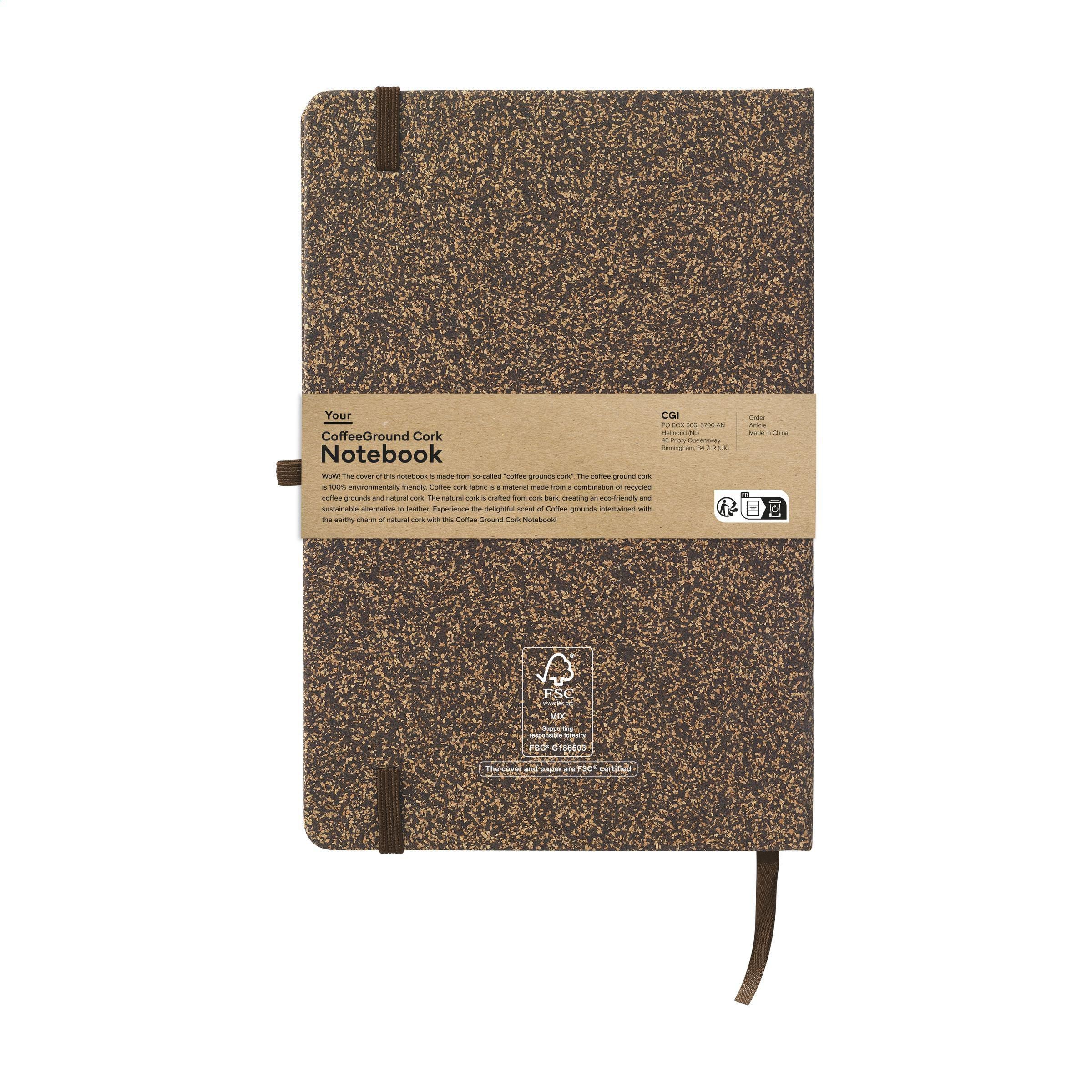 Coffeeground Cork Paper Notebook A5
